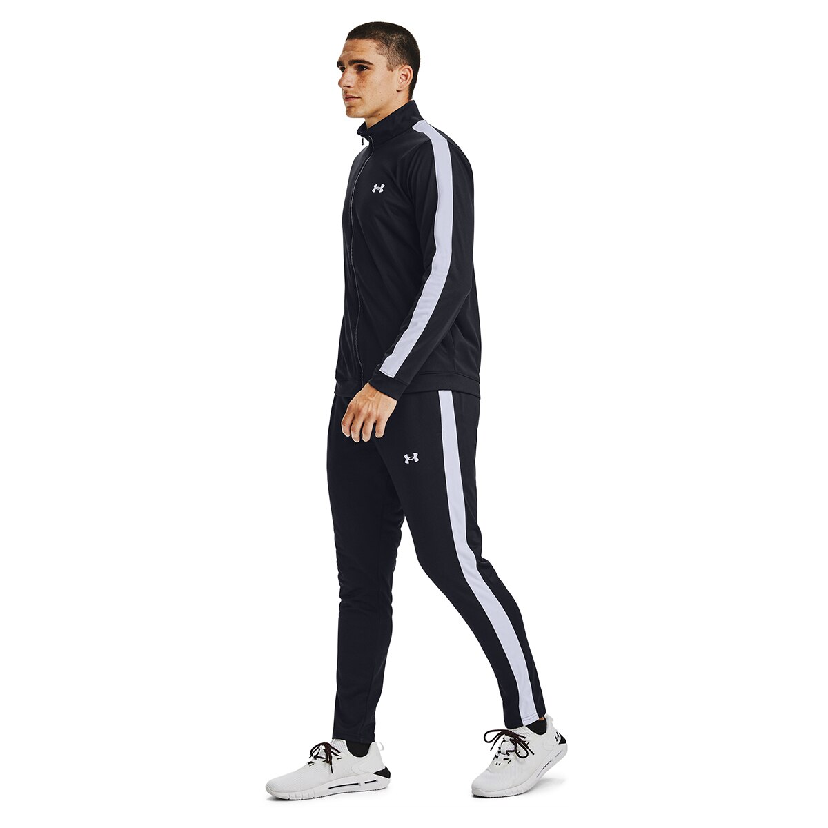Fato de Treino de Homem UA Rival Knit Track Suit Preto / Branco-4