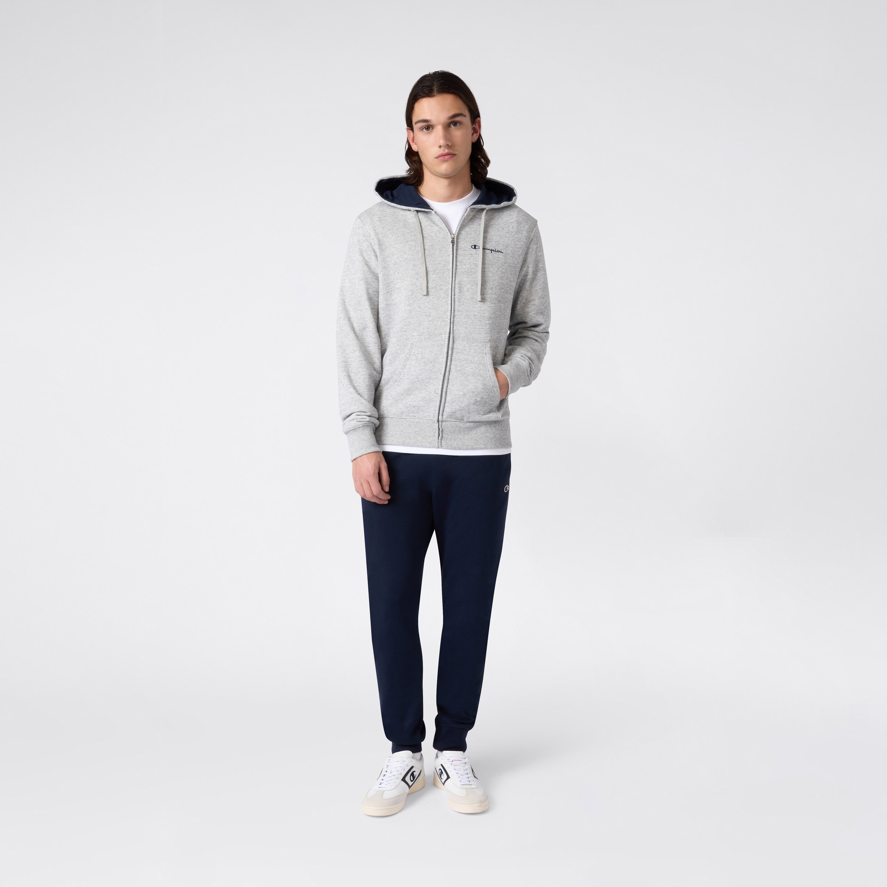Fato de Treino de Homem Hooded Full Zip Suit Cinzento-1