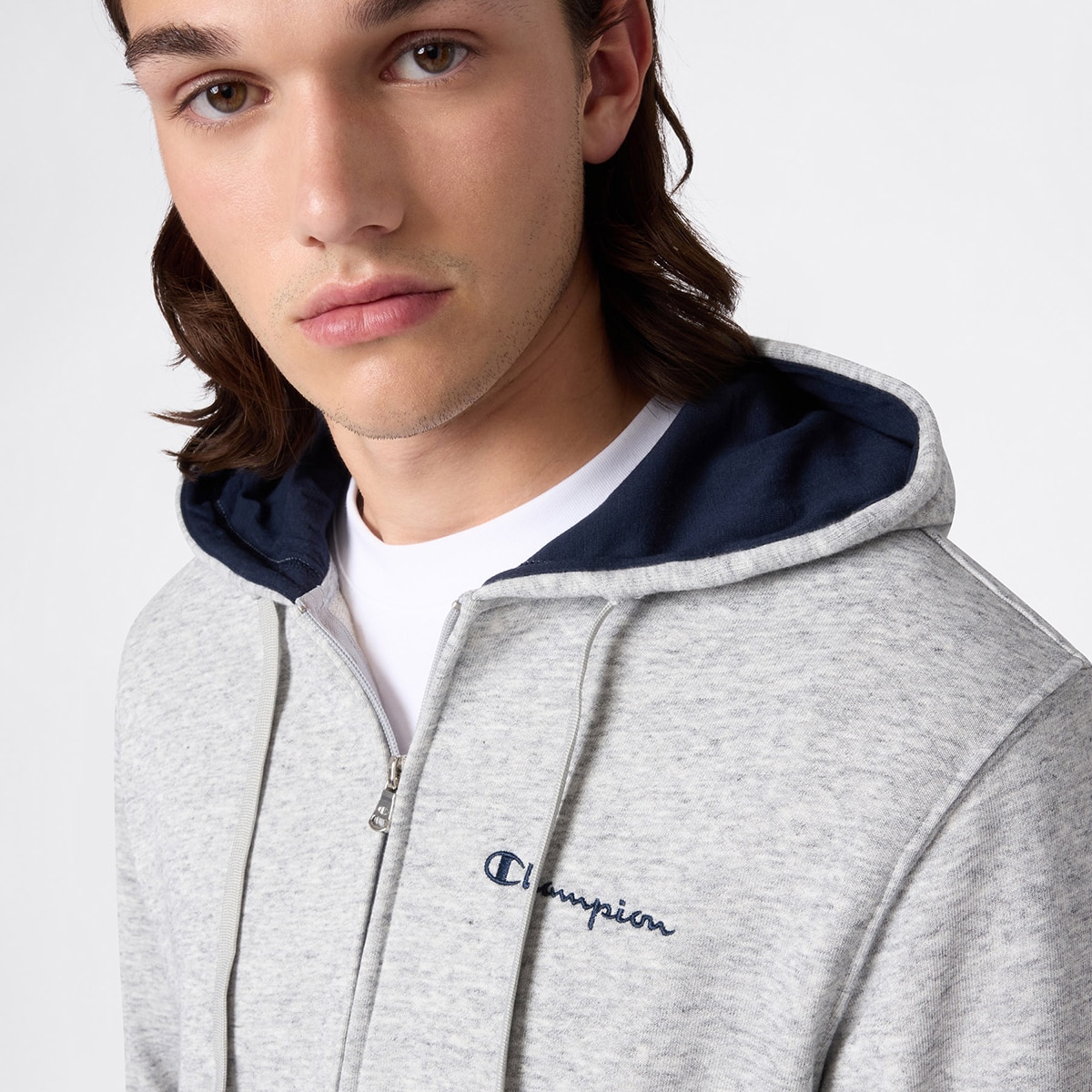 Fato de Treino de Homem Hooded Full Zip Suit Cinzento-3