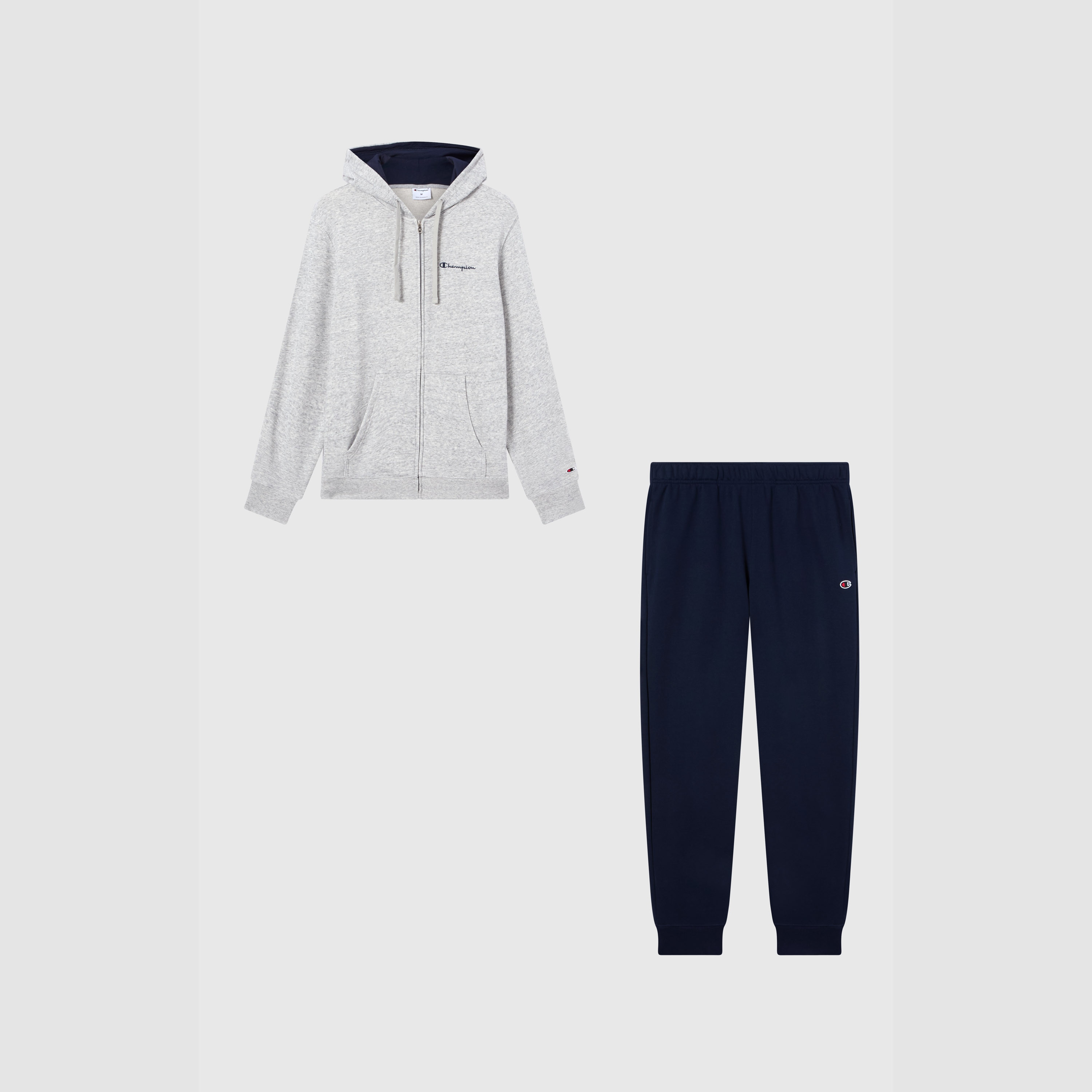 Fato de Treino de Homem Hooded Full Zip Suit Cinzento-5