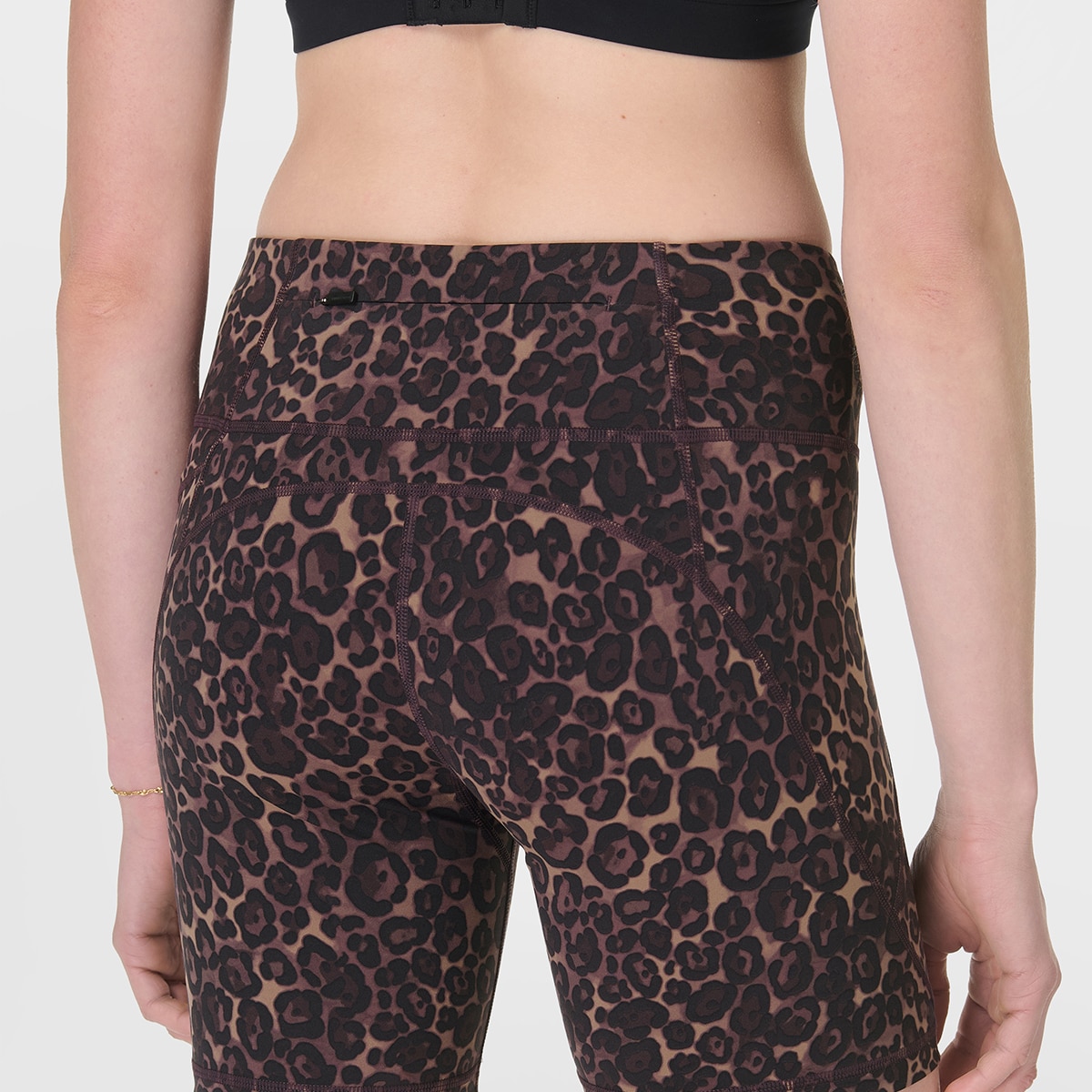 Leggings Tipo Calções de Mulher Power 6" Biker Shorts Castanho-2