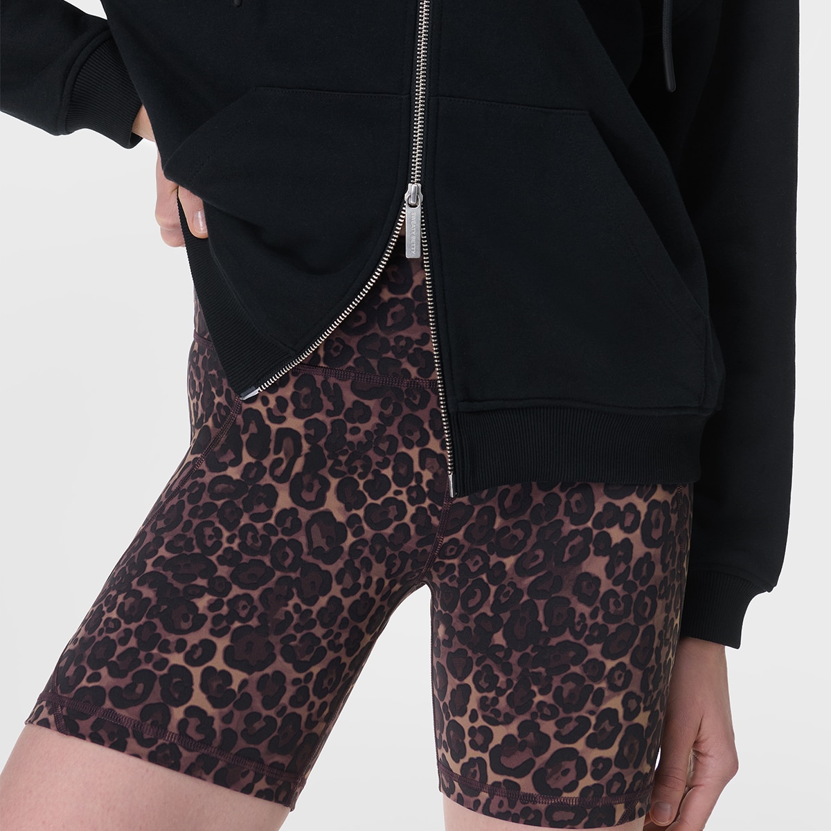 Leggings Tipo Calções de Mulher Power 6" Biker Shorts Castanho-3