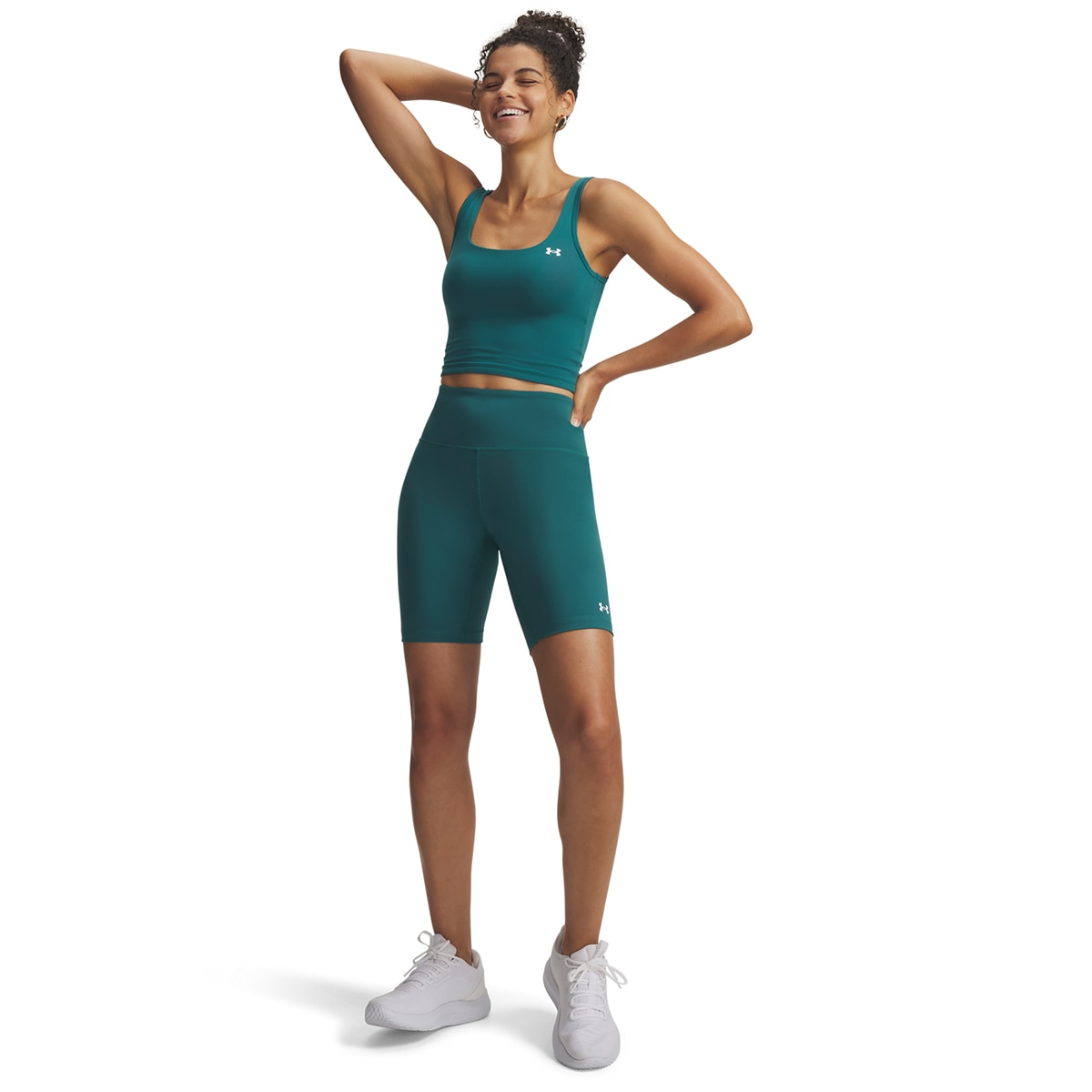 Malla corta de Mujer Training Motion Bike Short EMEA UNDER ARMOUR - Verde oscuro Verde oscuro-3