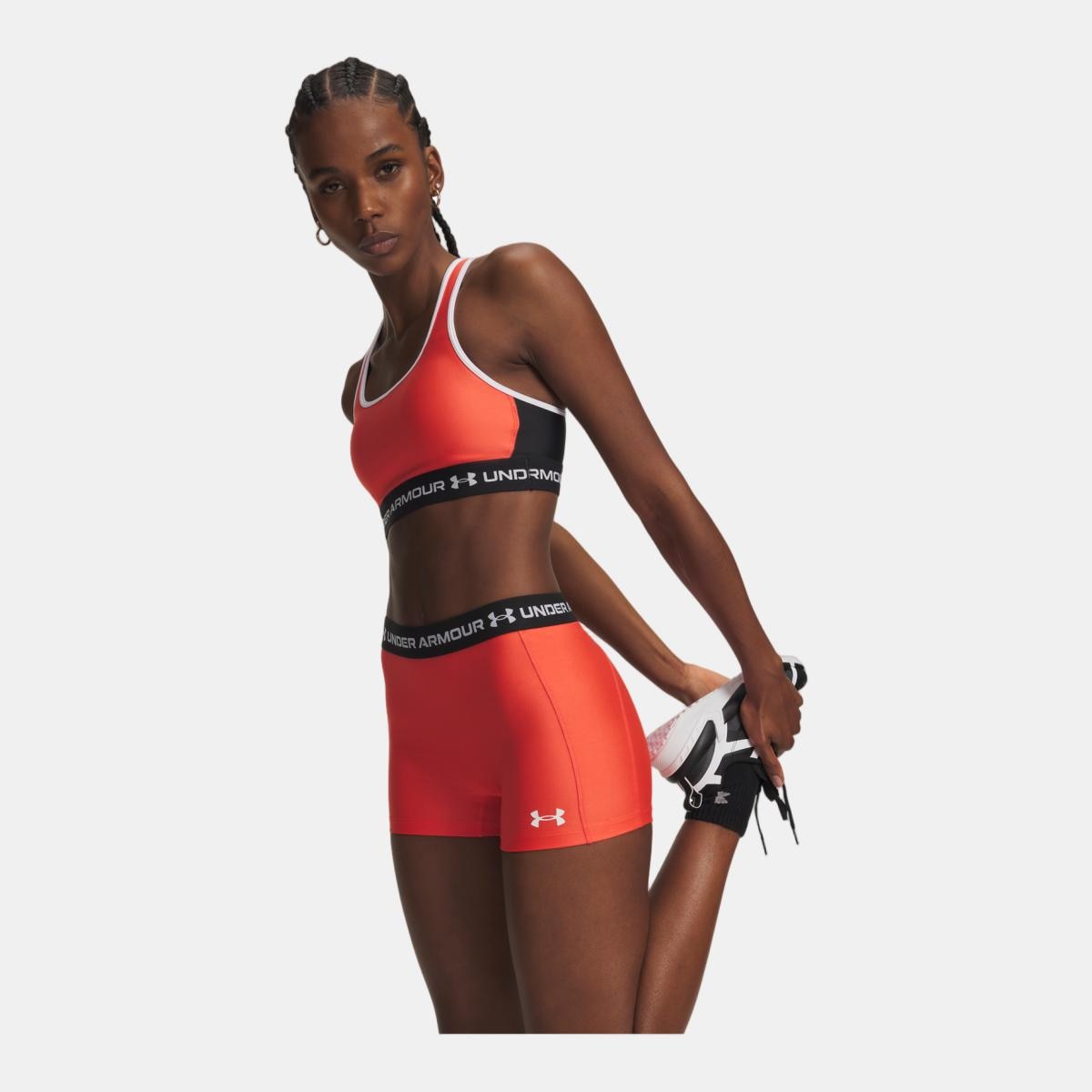 Calções de Mulher Training HeatGear Shorty Vermelho-4