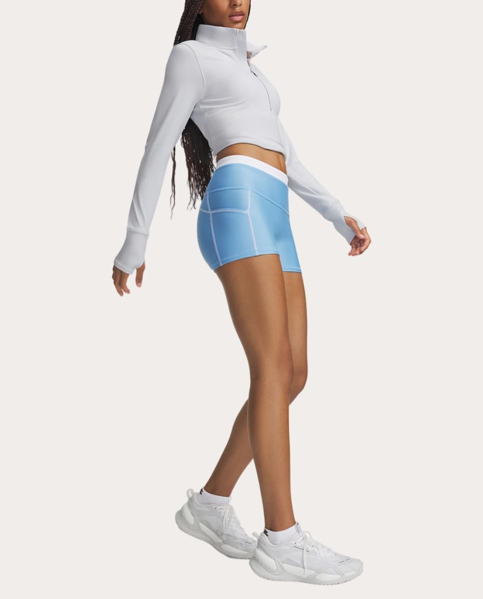 Calções de Mulher UA HeatGear Novelty Shorty Azul-3