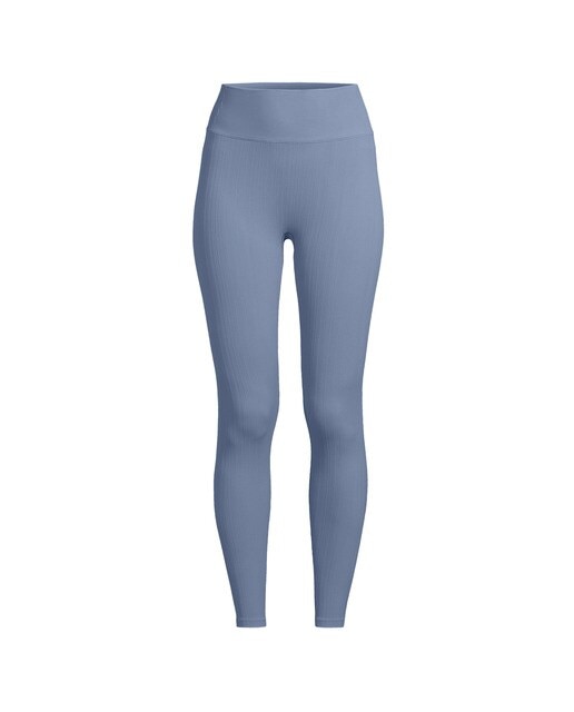 Leggings de Mulher Multi Rib Seamless High Waist Tights Azul-pastel-1