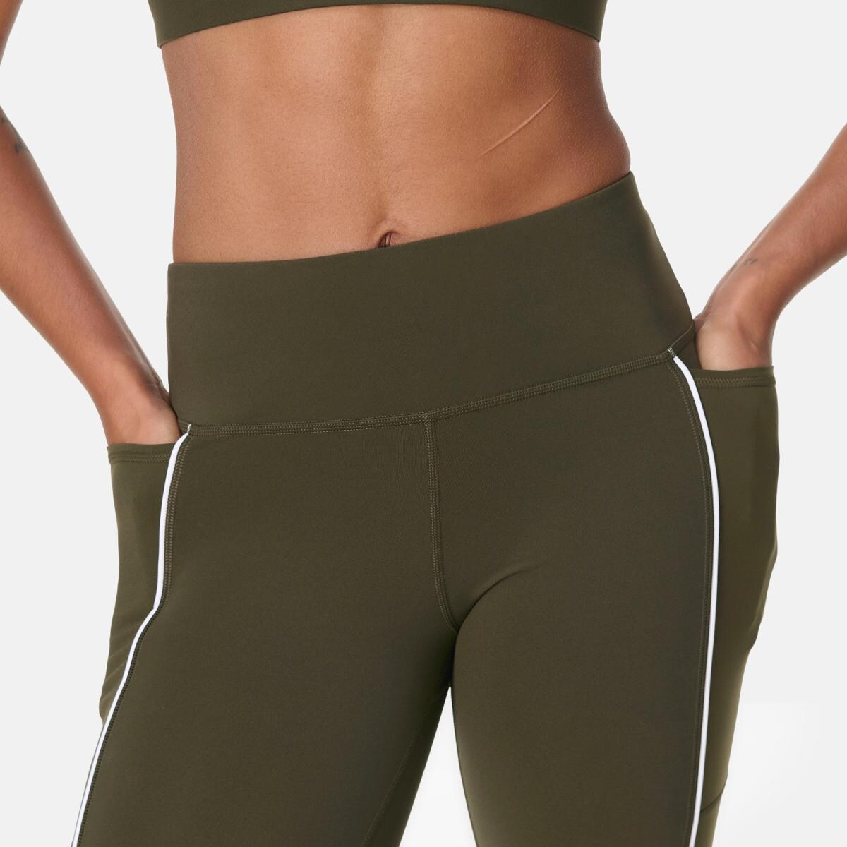 Leggings de Mulher Power 7/8 Piping Workout Verde-5