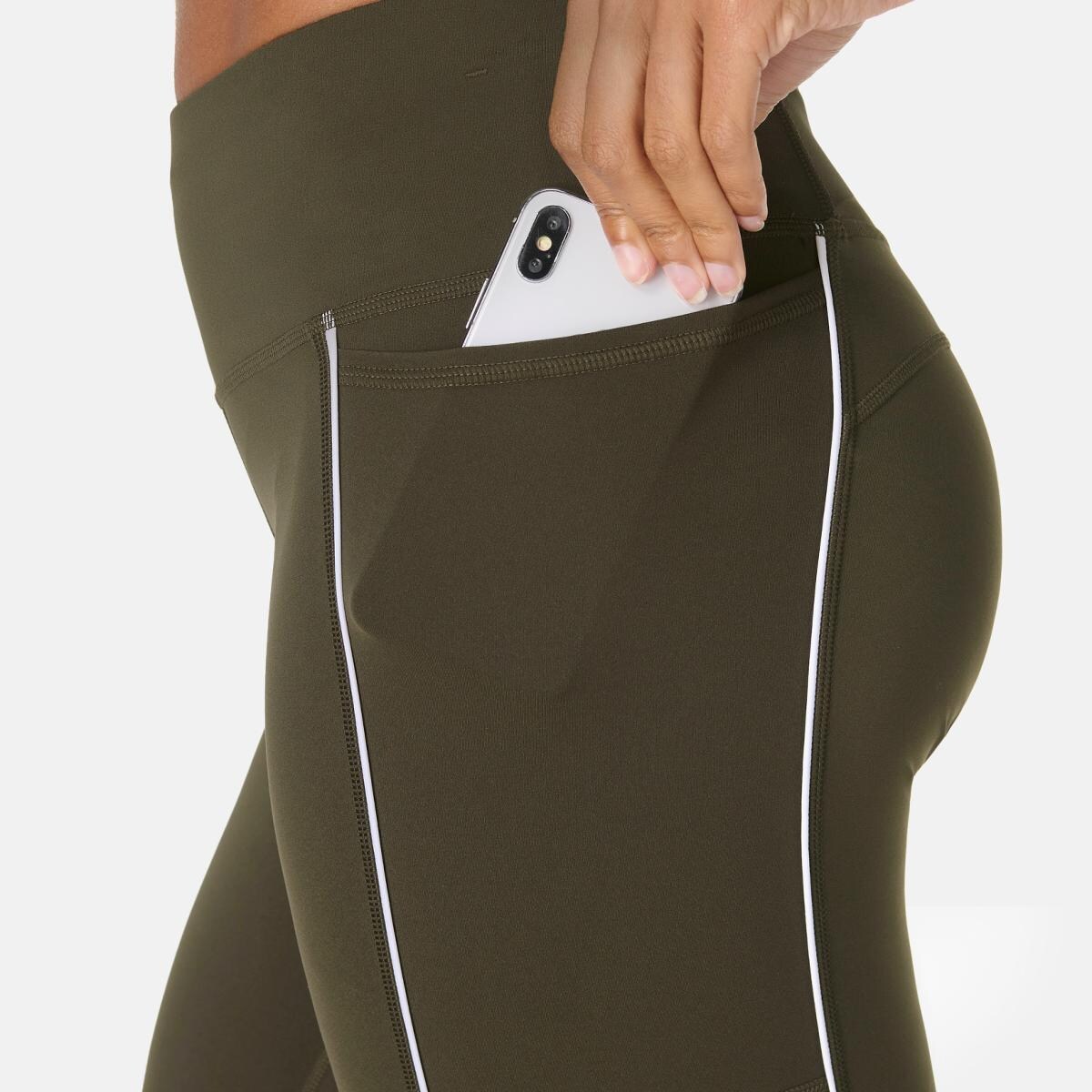 Leggings de Mulher Power 7/8 Piping Workout Verde-6