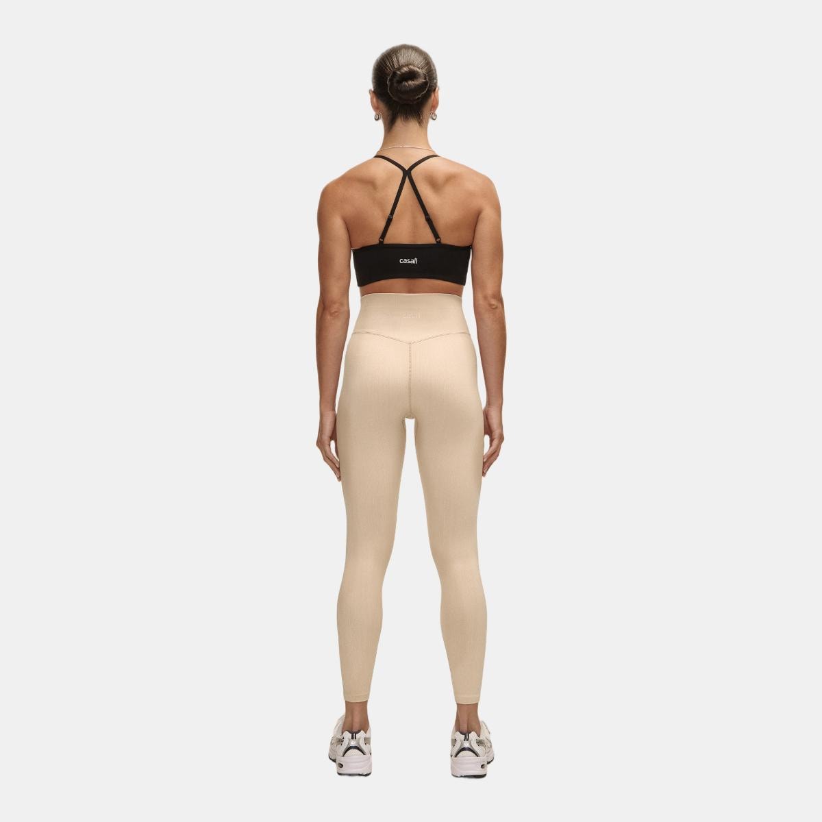 Leggings de Mulher Multi Rib Seamless High Waist Tights Natural-2
