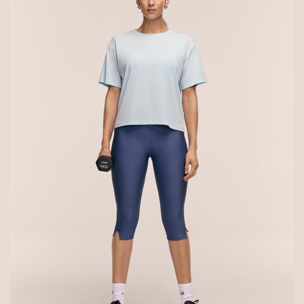 Leggings de Mulher Capri Azul-escuro-1