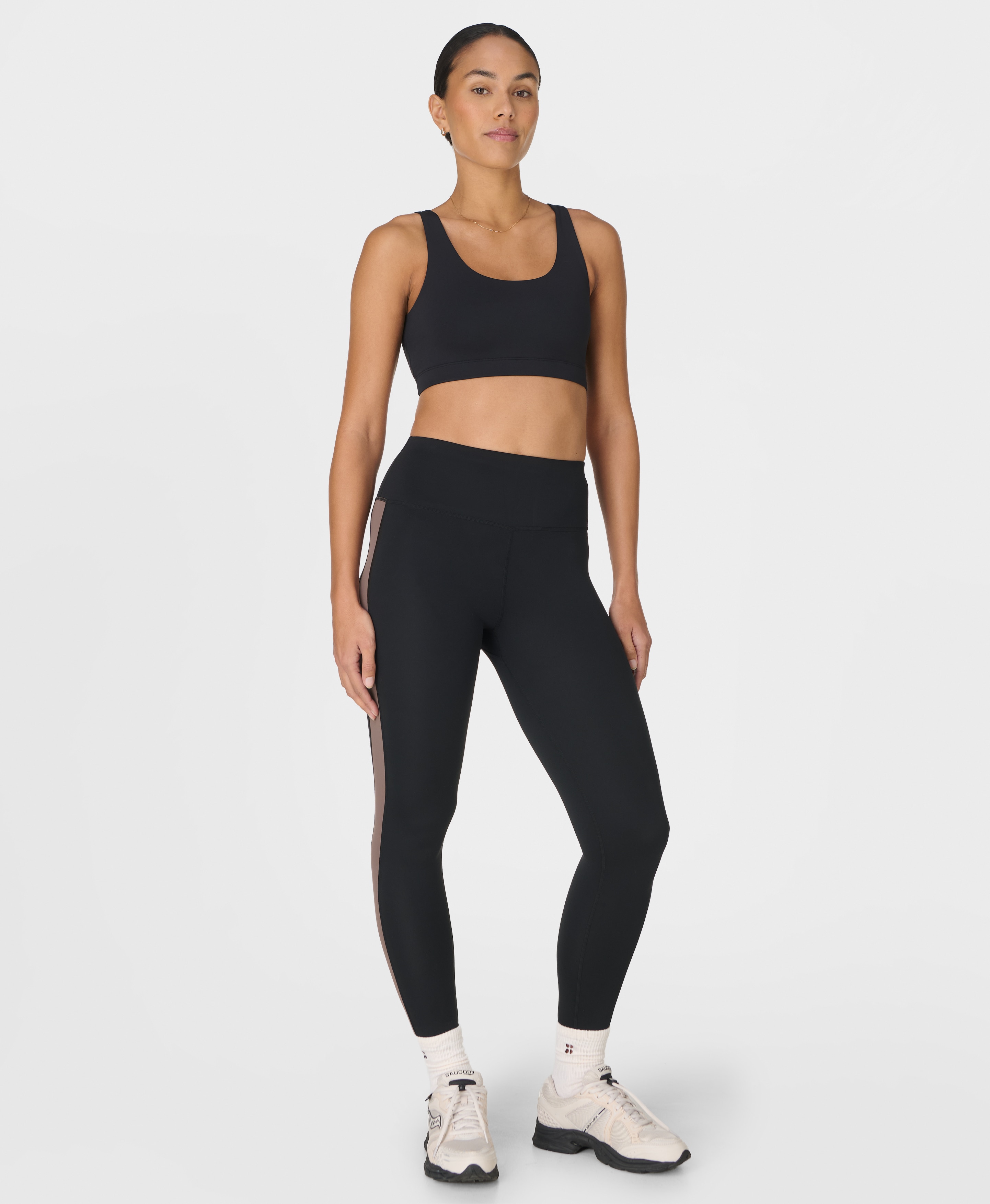 Leggings Compridas de Mulher All Day 7/8 Side Stripe Preto-4