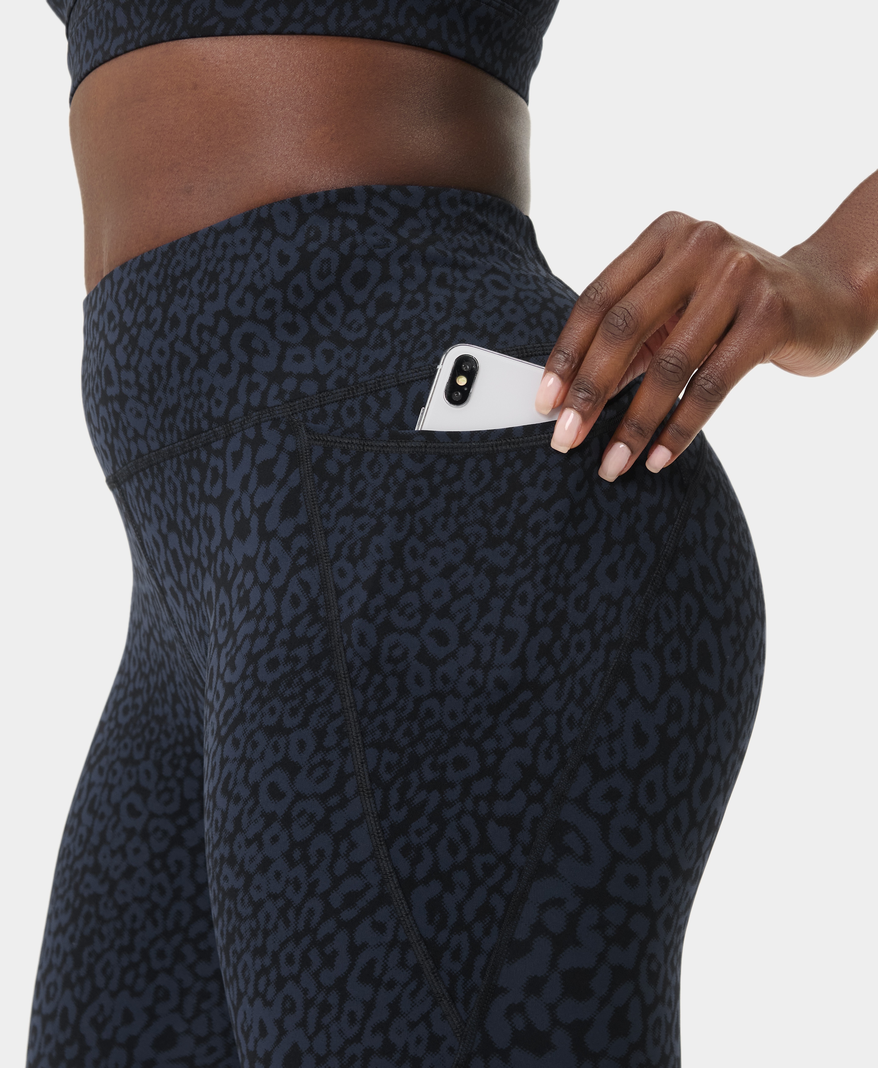 Leggings Compridas de Mulher Power 7/8 Workout Azul-3