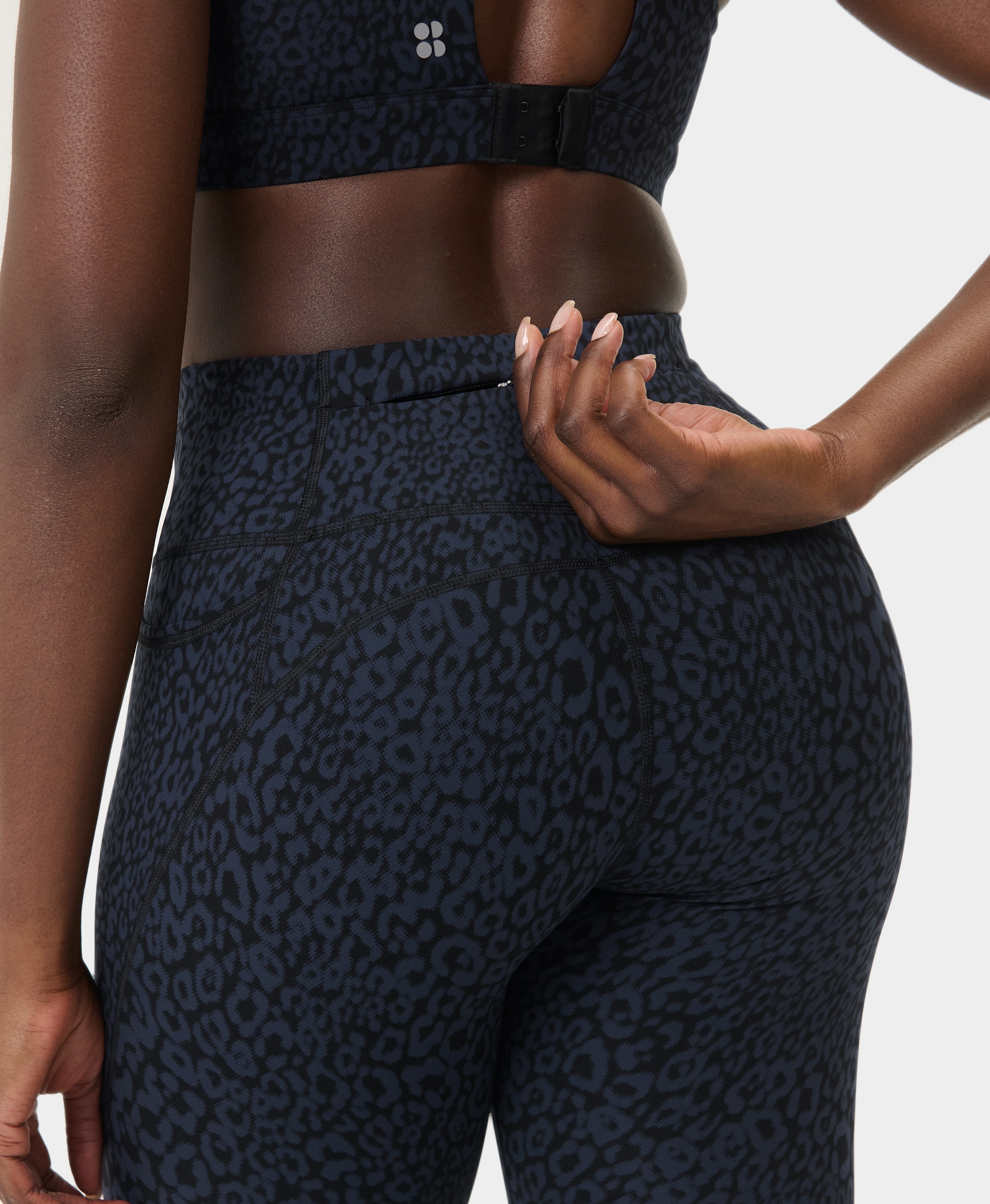 Leggings Compridas de Mulher Power 7/8 Workout Azul-5
