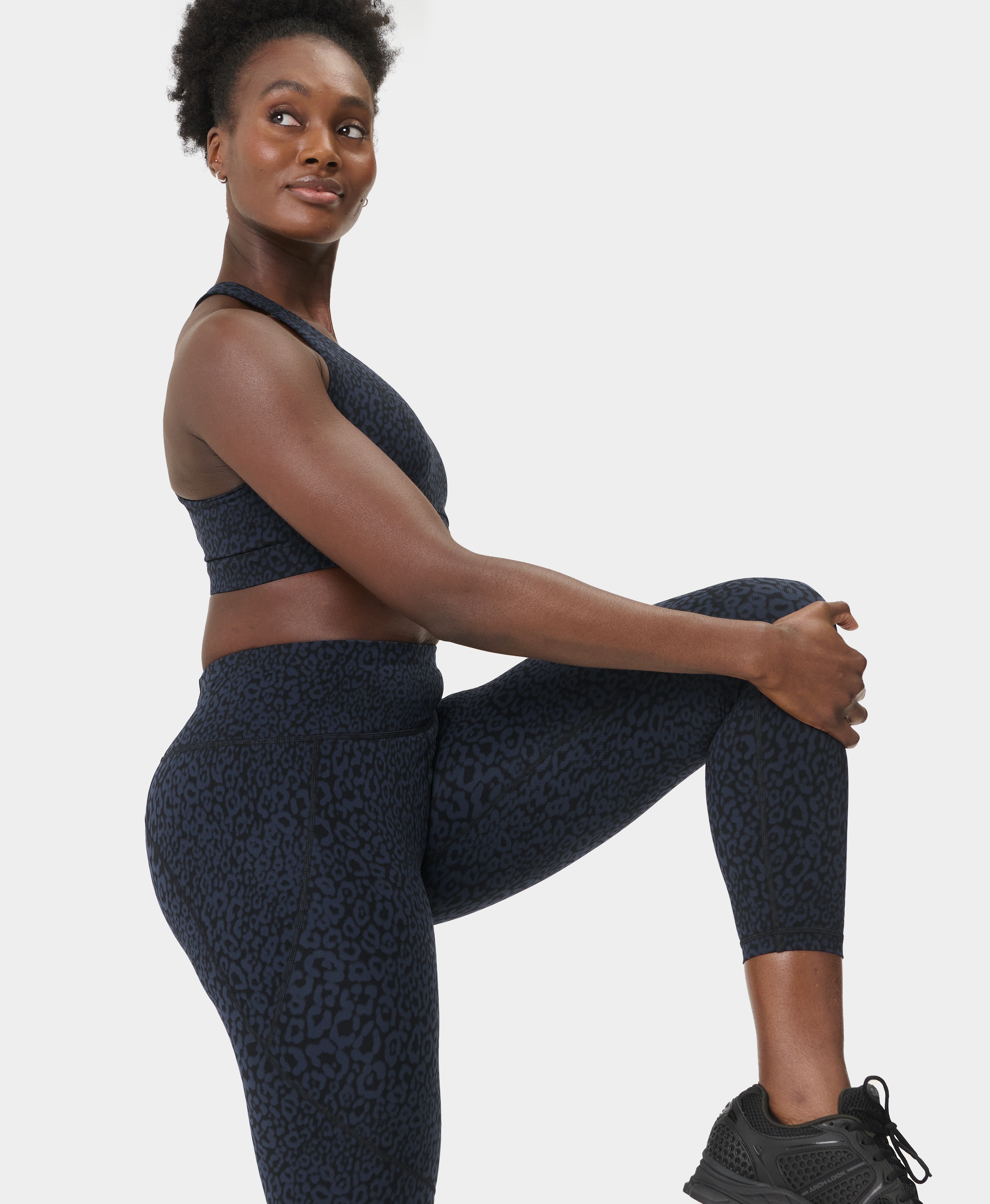 Leggings Compridas de Mulher Power 7/8 Workout Azul-6