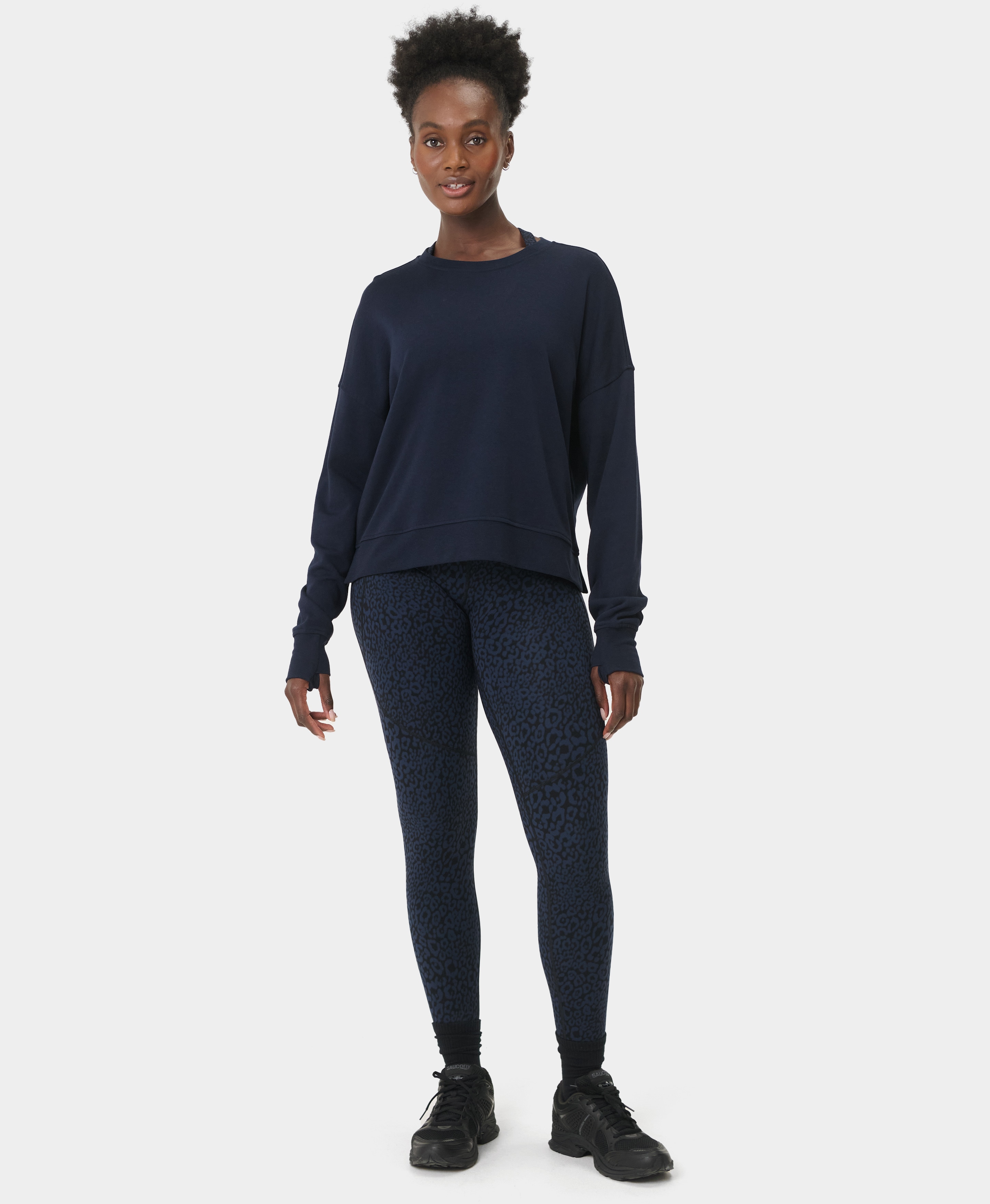 Leggings Compridas de Mulher Power 7/8 Workout Azul-8