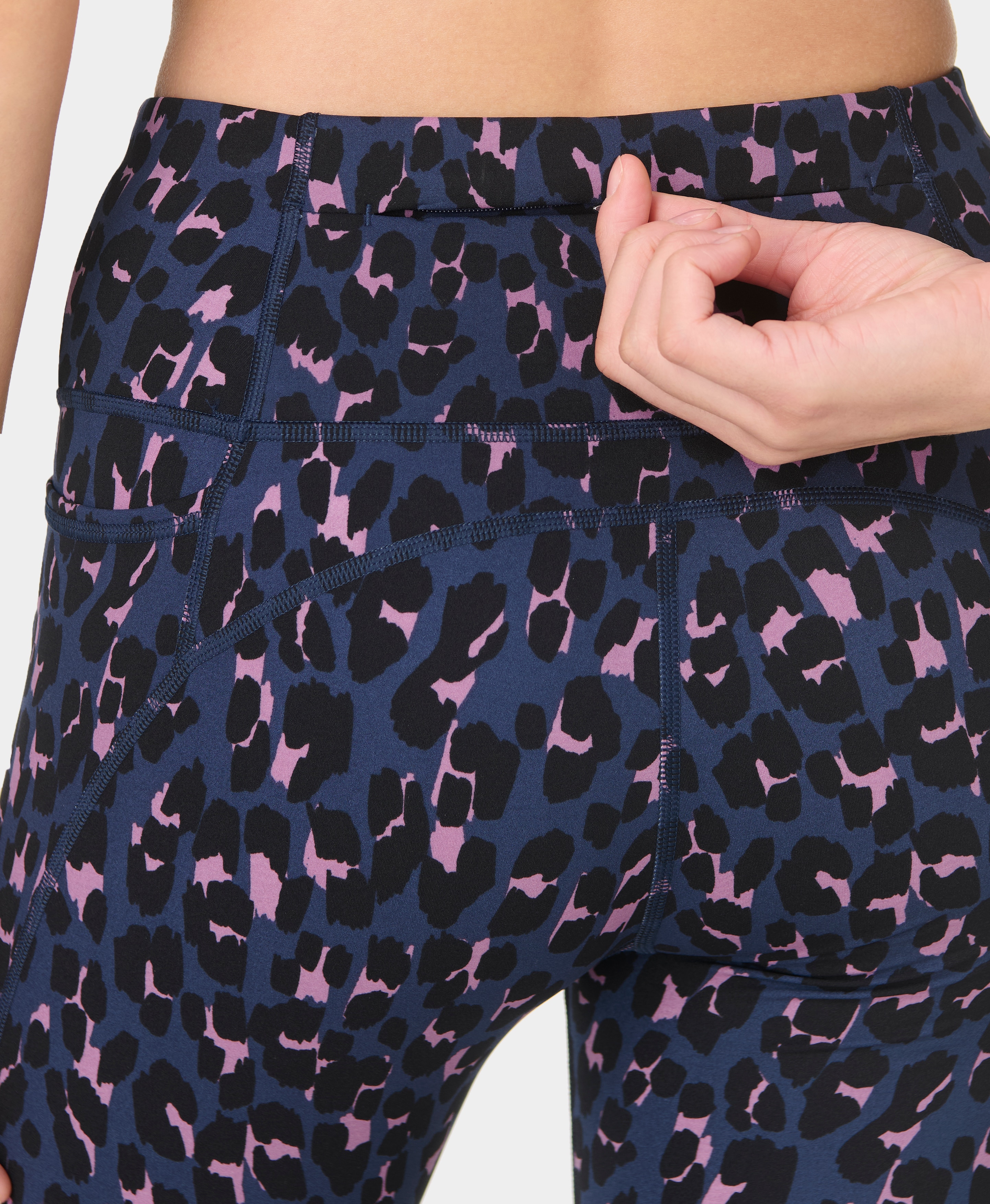 Leggings Compridas de Mulher Power 7/8 Workout Roxo-4