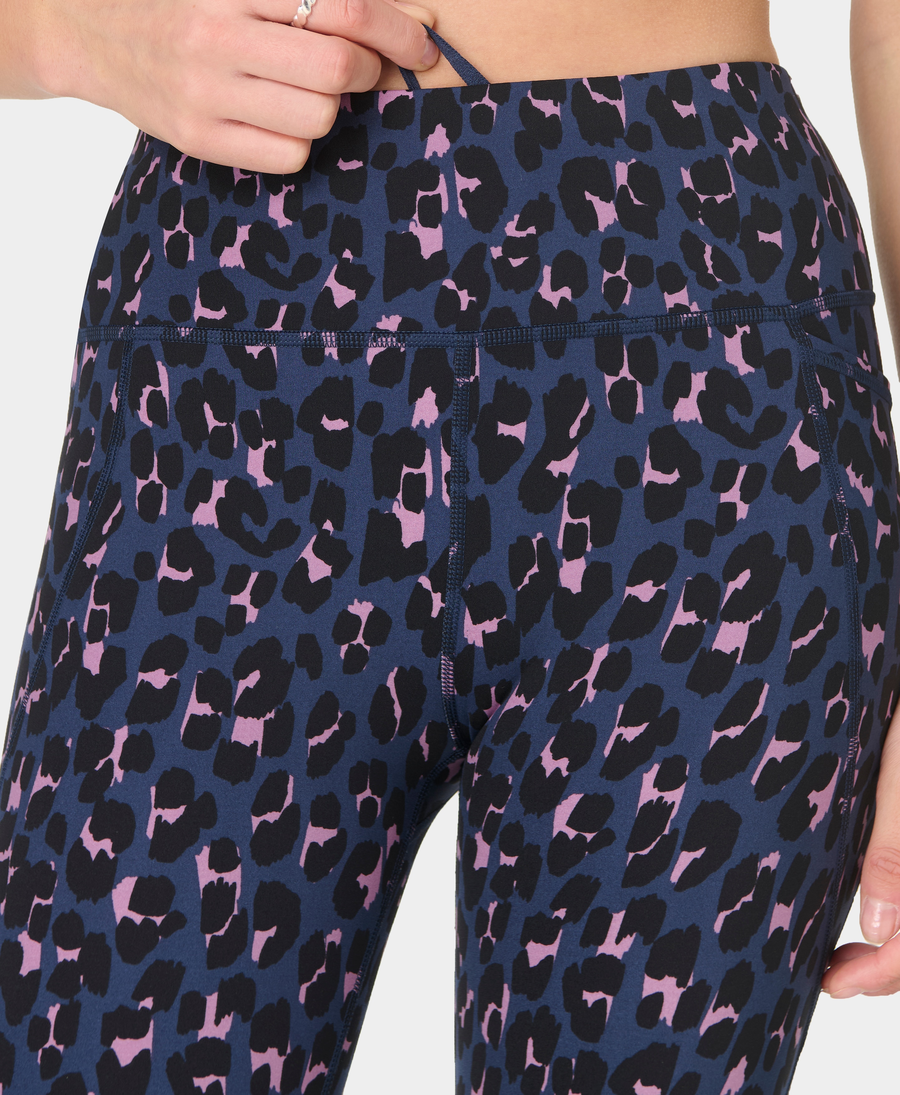 Leggings Compridas de Mulher Power 7/8 Workout Roxo-5