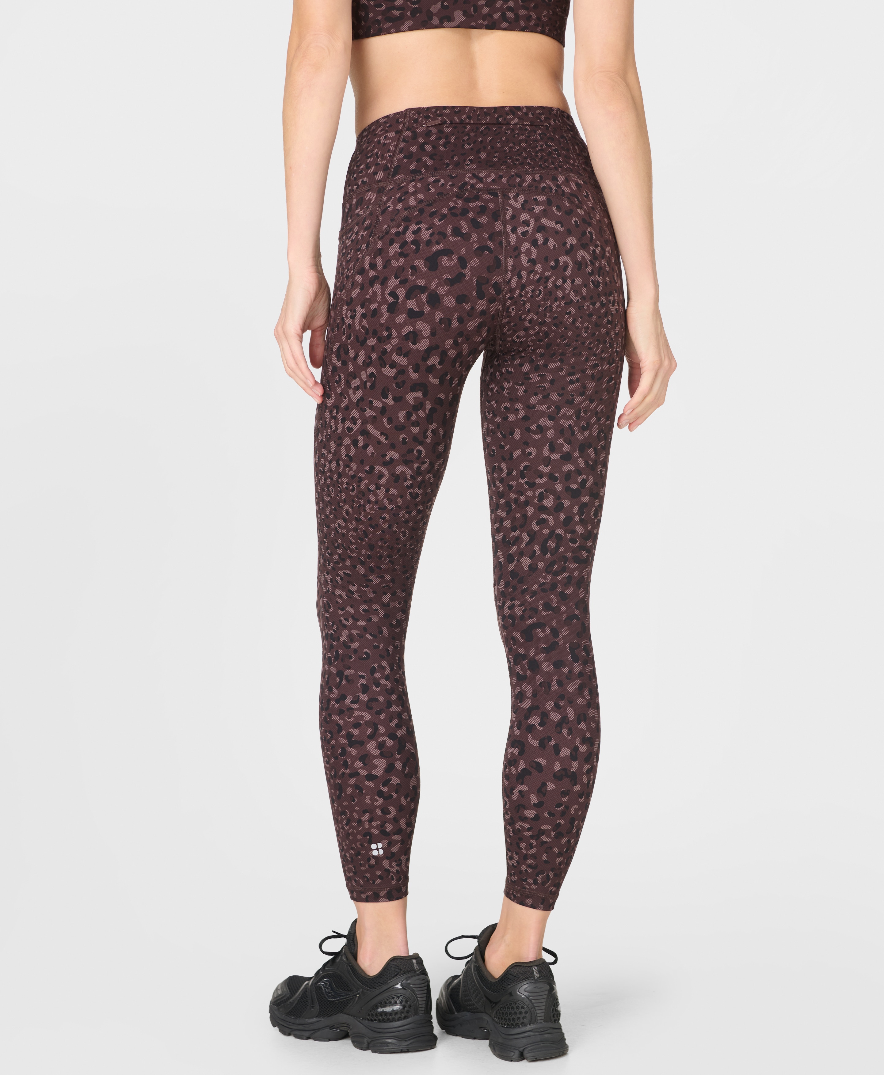 Leggings Compridas de Mulher Power 7/8 Workout Castanho-2
