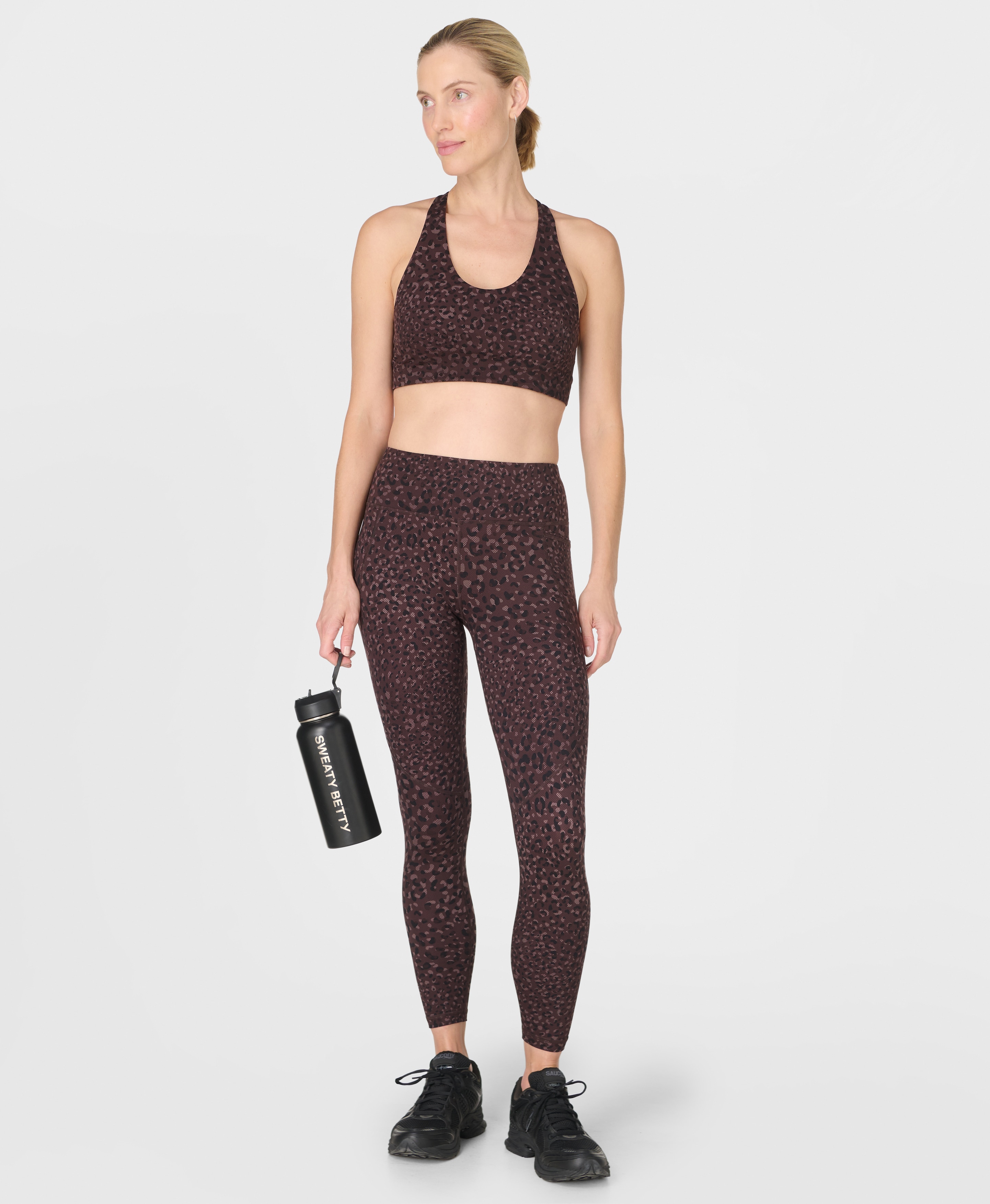 Leggings Compridas de Mulher Power 7/8 Workout Castanho-7
