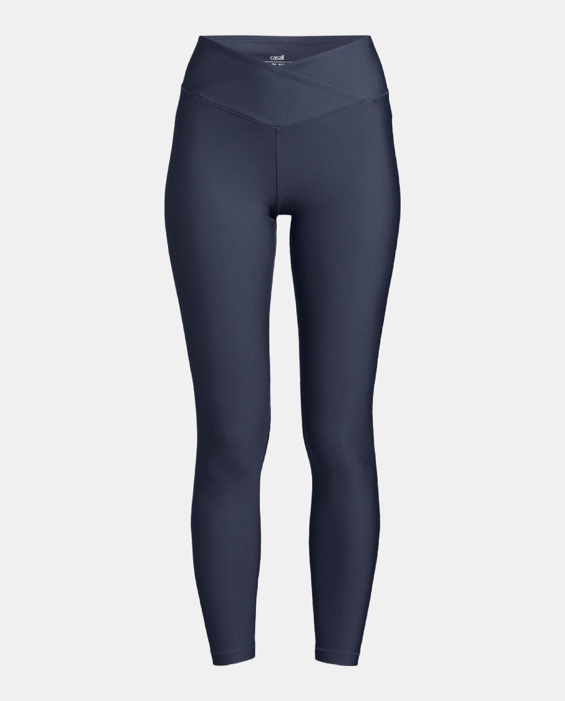Mallas de Yoga y Pilates de Mujer Casall Overlap High Waist Tights CASALL - Azul oscuro Azul oscuro-3