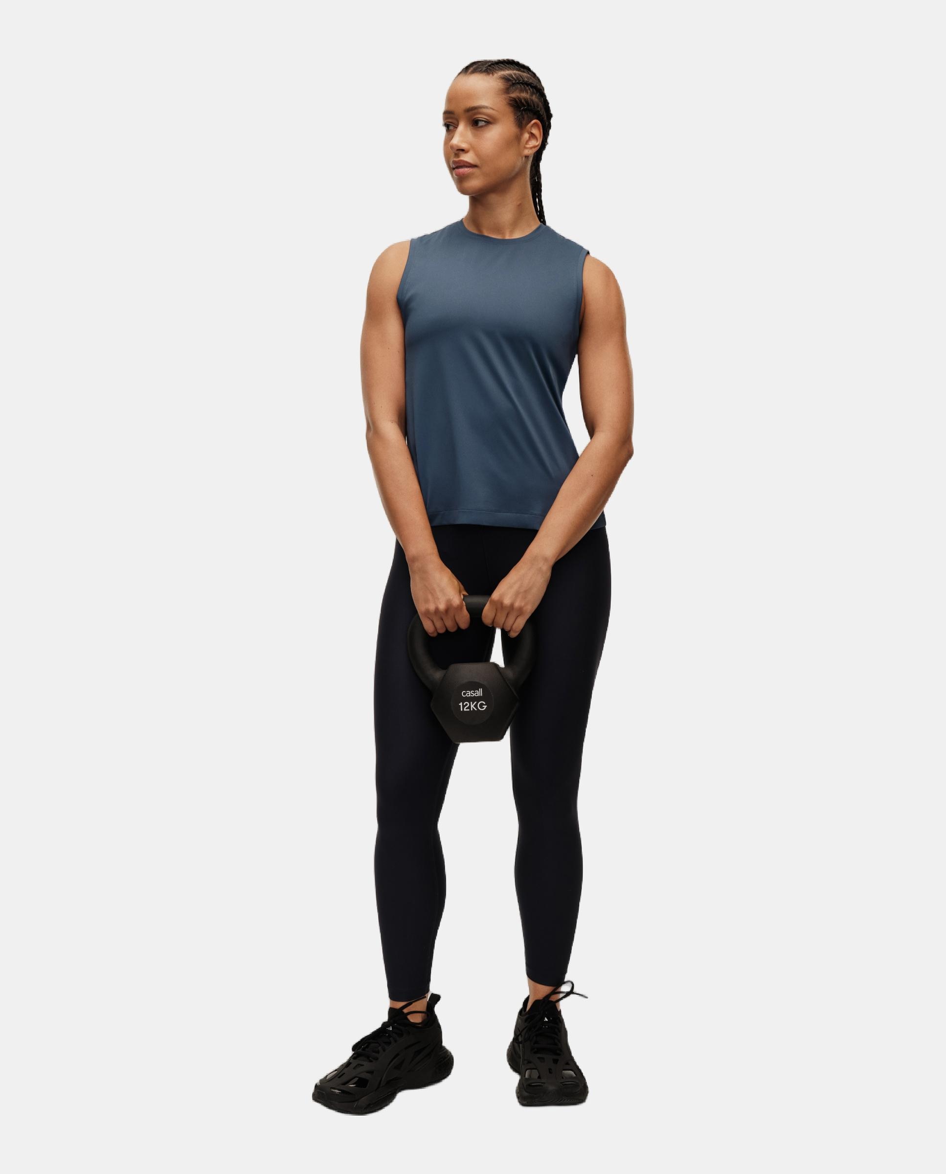 Mallas de Yoga y Pilates de Mujer Casall Overlap High Waist Tights CASALL - Azul oscuro Azul oscuro-6