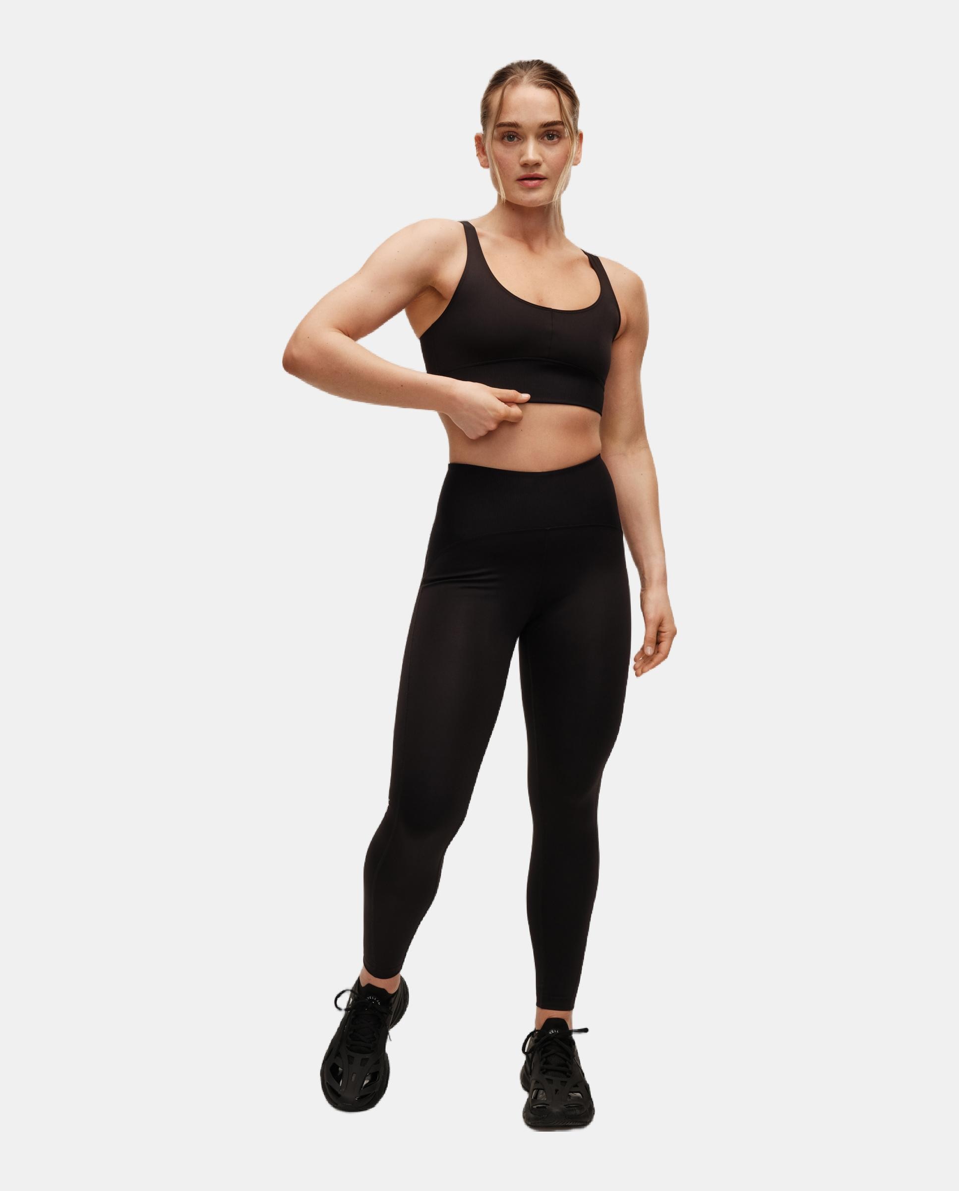 Mallas de Yoga y Pilates de Mujer Casall Brace Rib High Waist Tights CASALL - Negro Negro-4