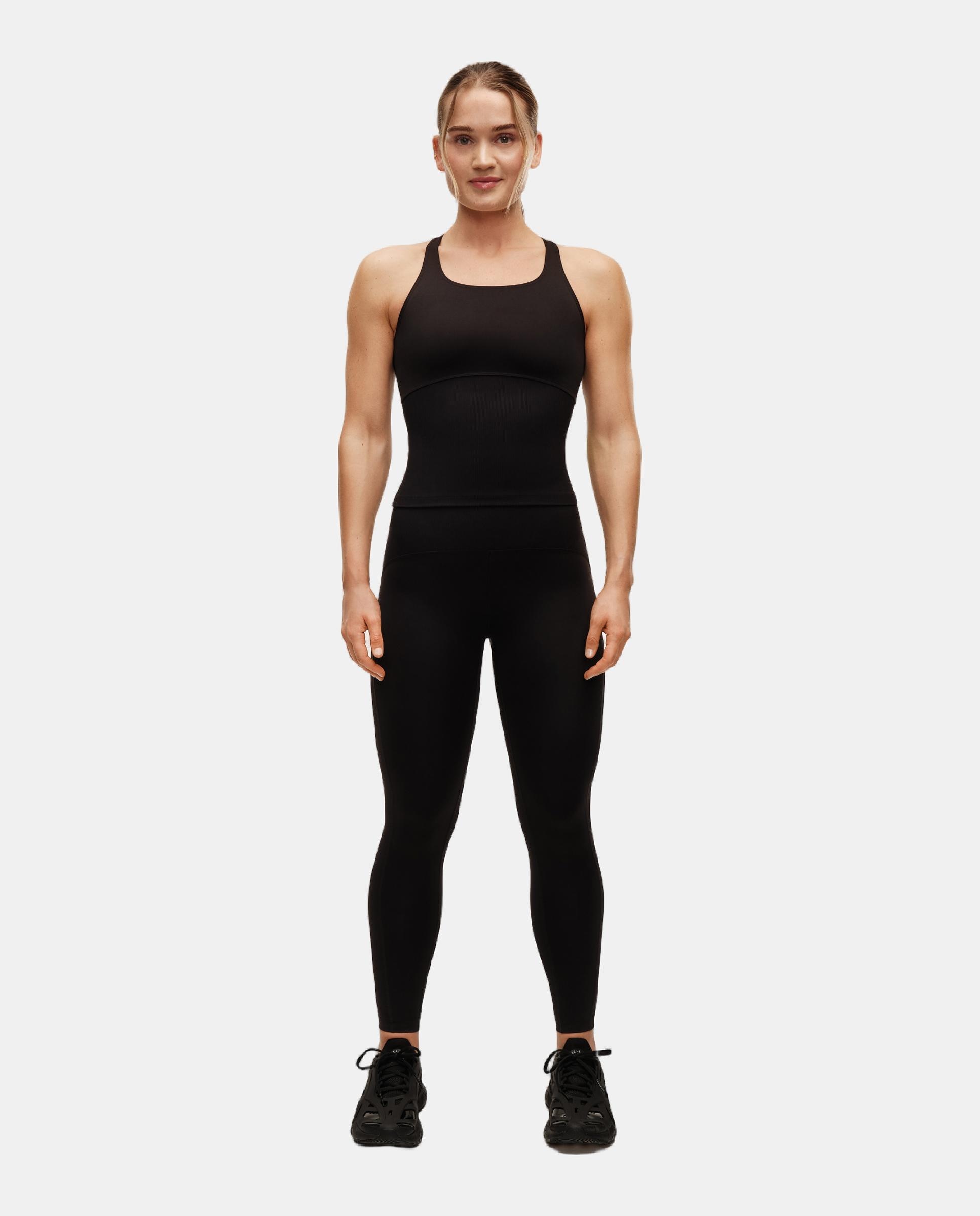 Mallas de Yoga y Pilates de Mujer Casall Brace Rib High Waist Tights CASALL - Negro Negro-6