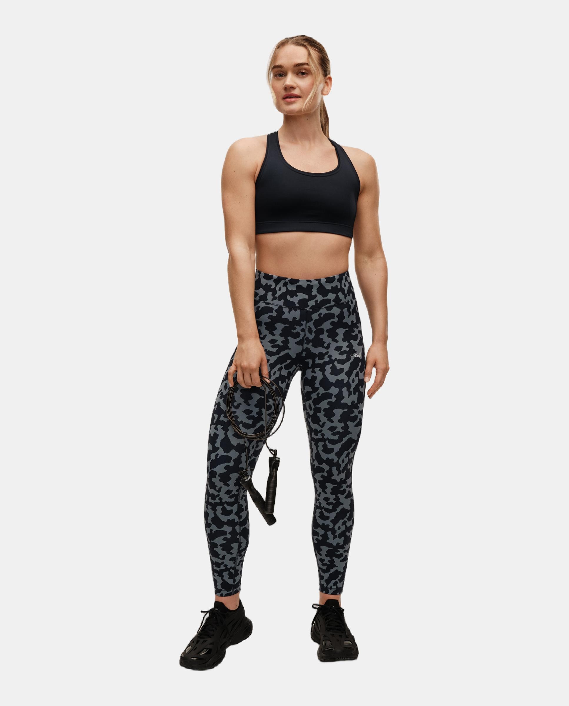 Mallas de Yoga y Pilates de Mujer Casall Essential Printed Tights CASALL - Estampado / Azul Estampado / Azul-4