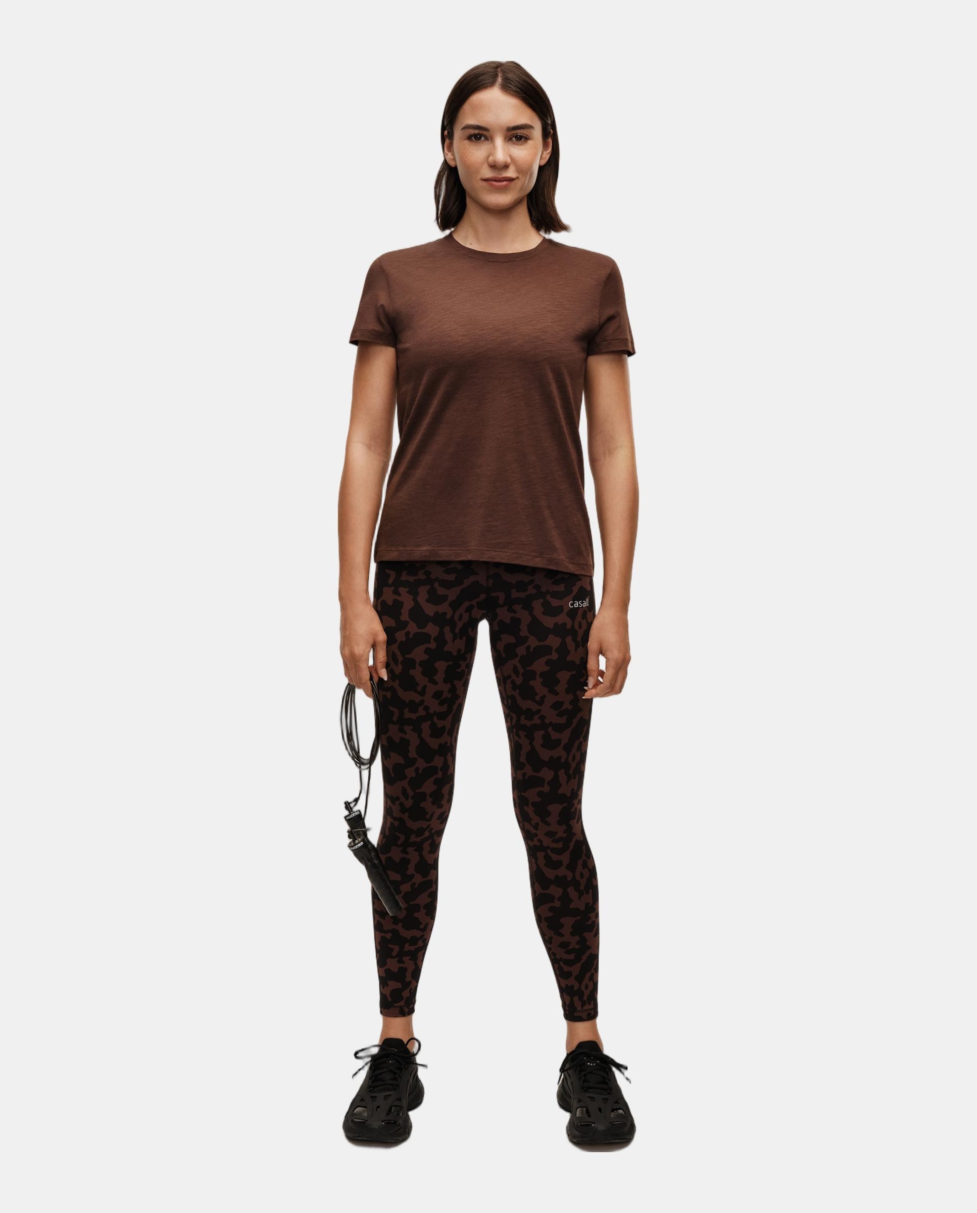 Leggings de Mulher Essential Printed Tights Castanho-6