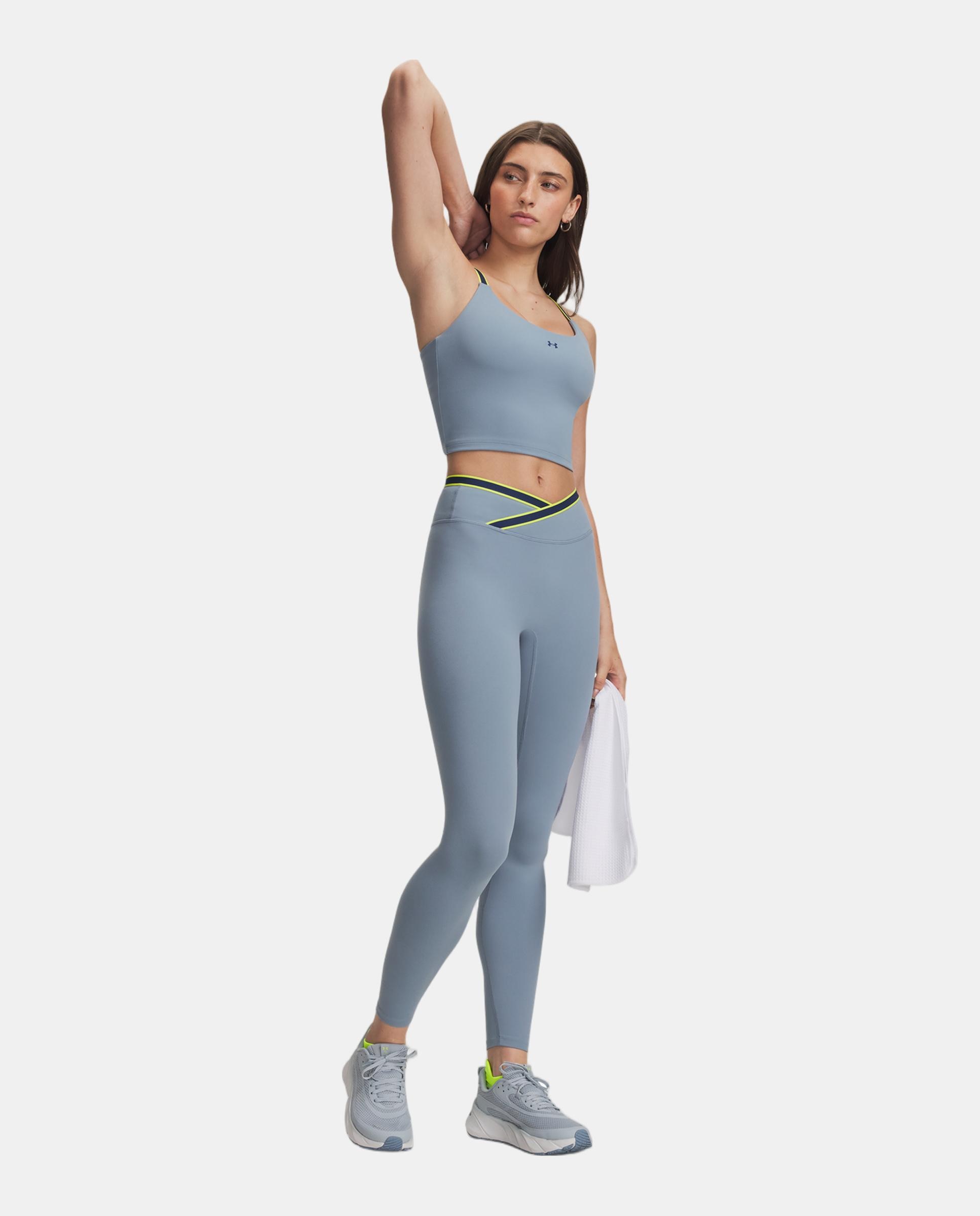 Leggings de Mulher Motion Sport Tape Legging Azul / Cinzento-3