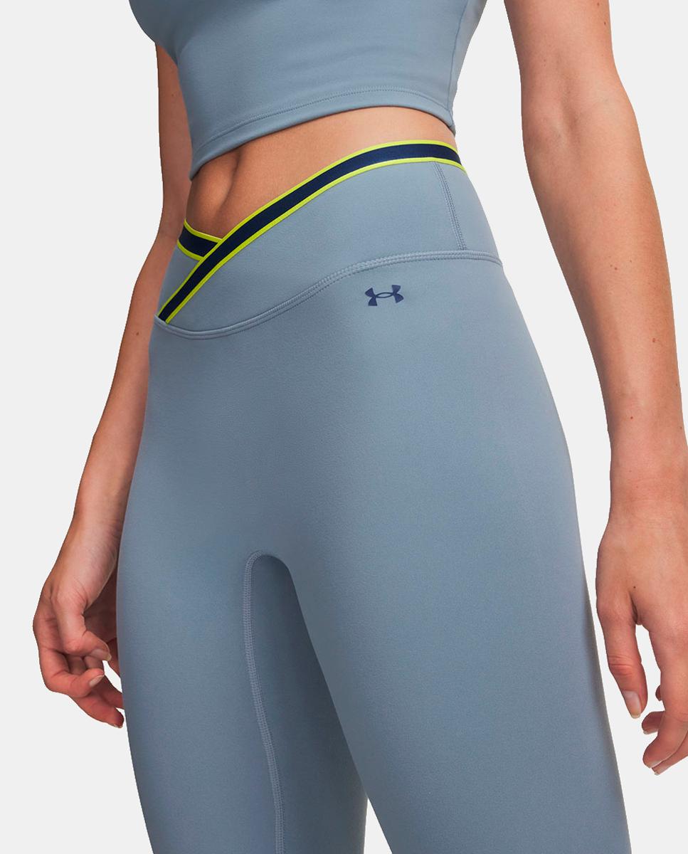Leggings de Mulher Motion Sport Tape Legging Azul / Cinzento-4