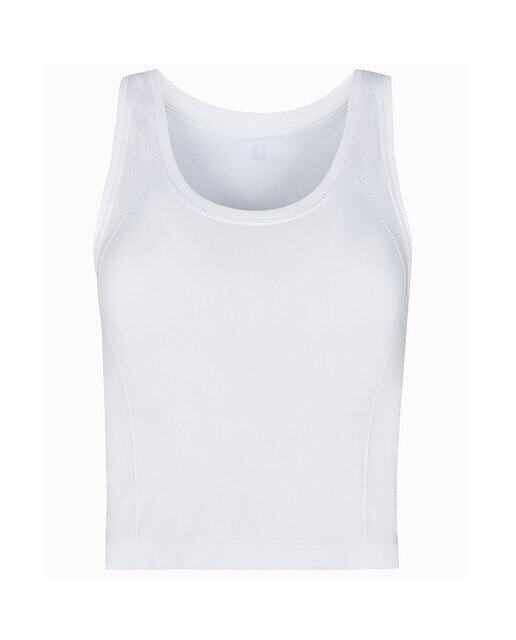 T-shirt de Mulher Athlete Crop Branco-3