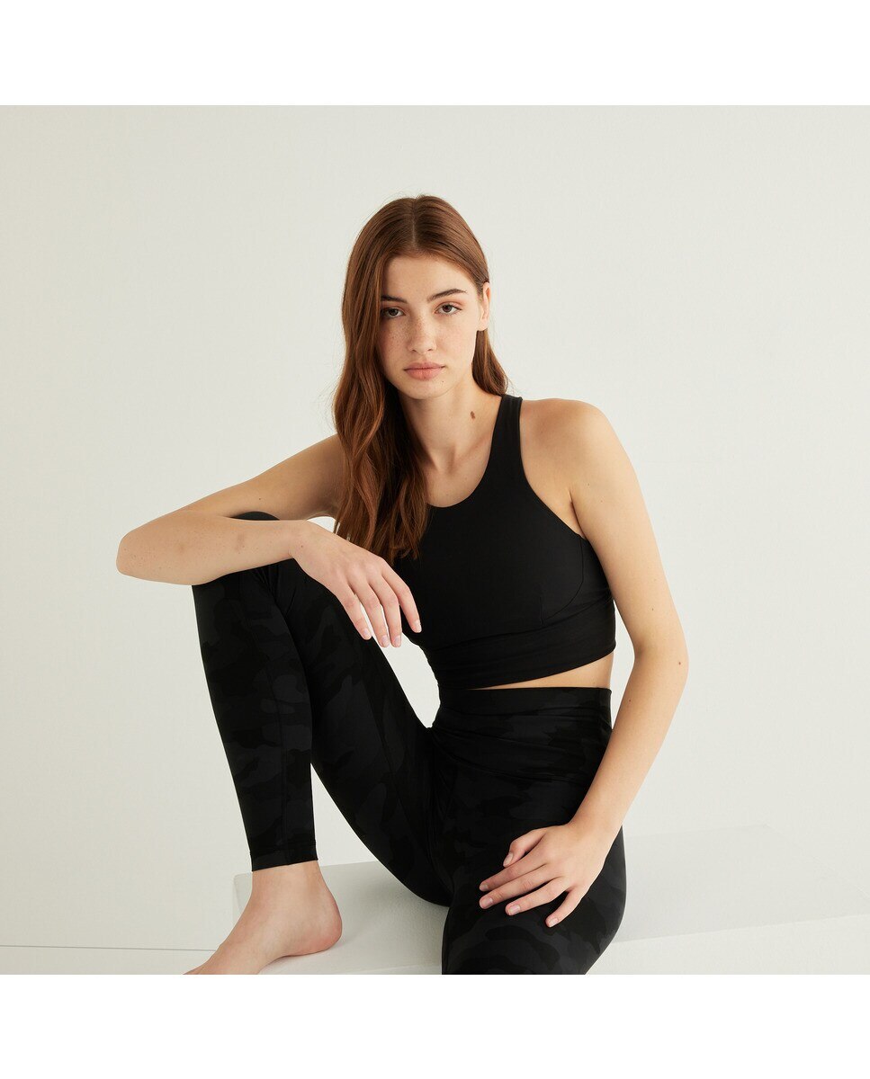 Soutien Desportivo de Mulher Wunder Train Longline Preto-1