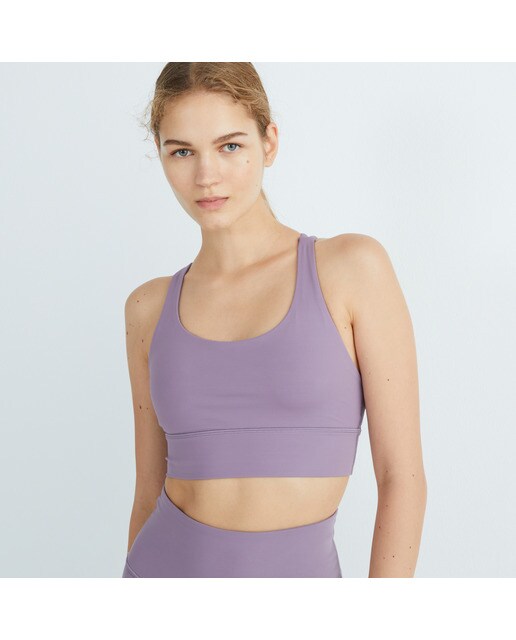 Top de Mulher Energy Longline Bra Roxo-1