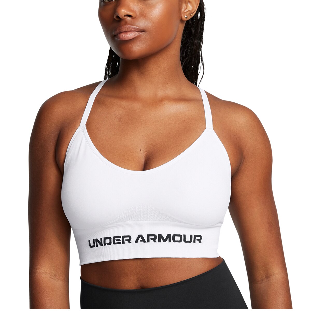 Top de Mulher Vanish Seamless Low Bra-Wht Branco-3