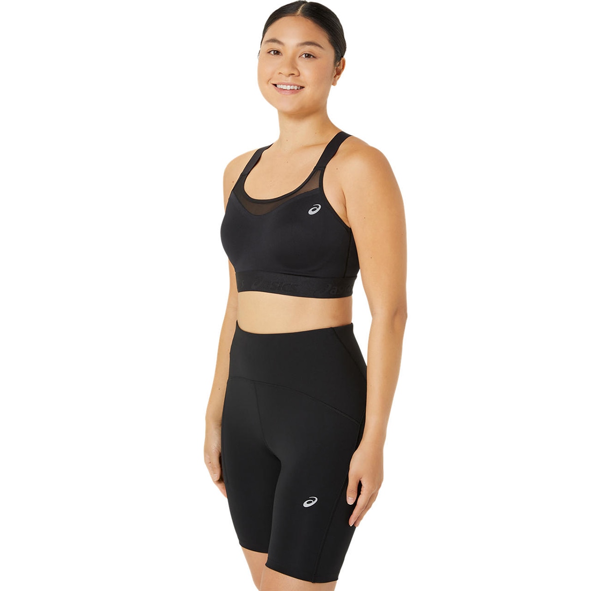 Tops de Running de Mulher Road Combination Bra Preto-3