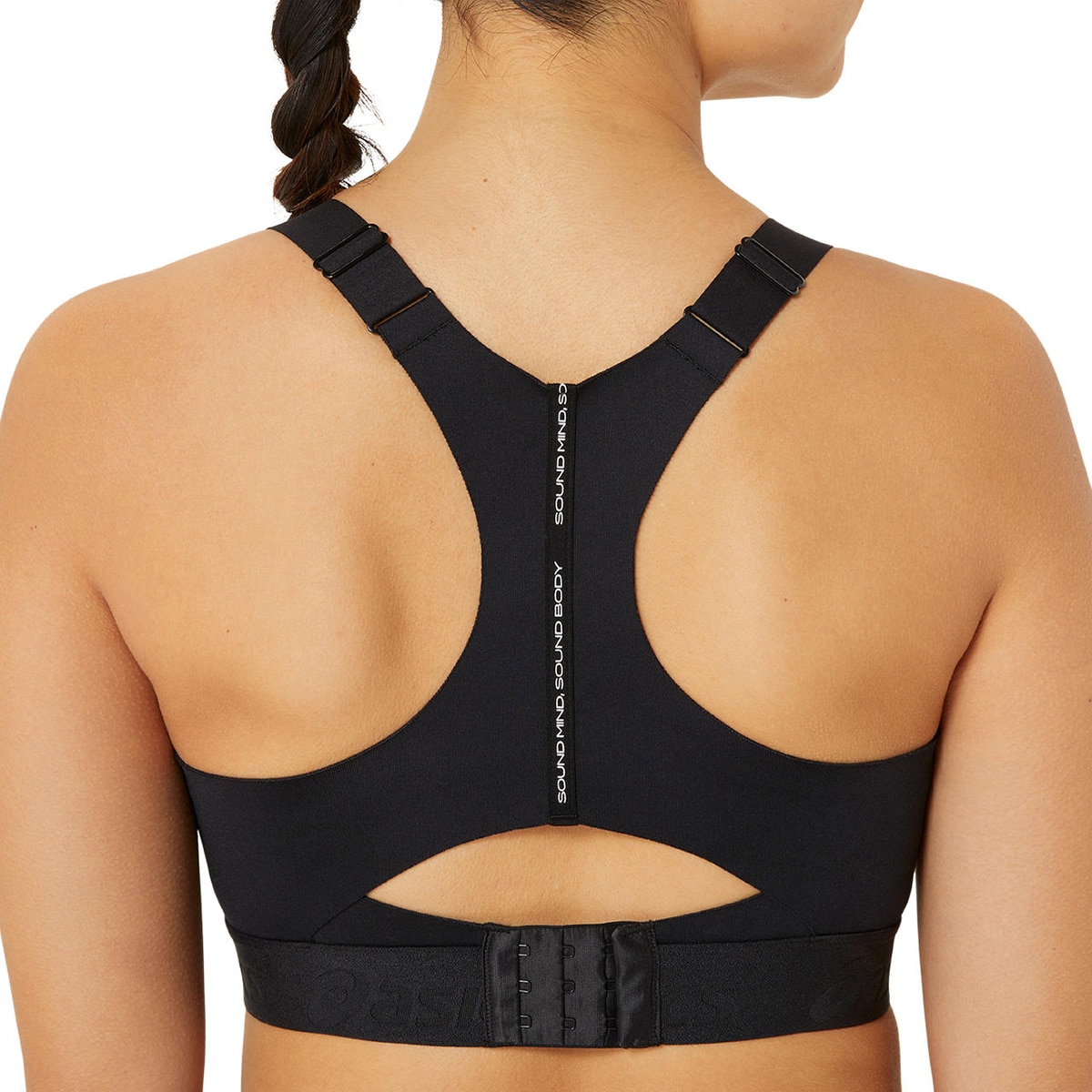 Tops de Running de Mulher Road Combination Bra Preto-5