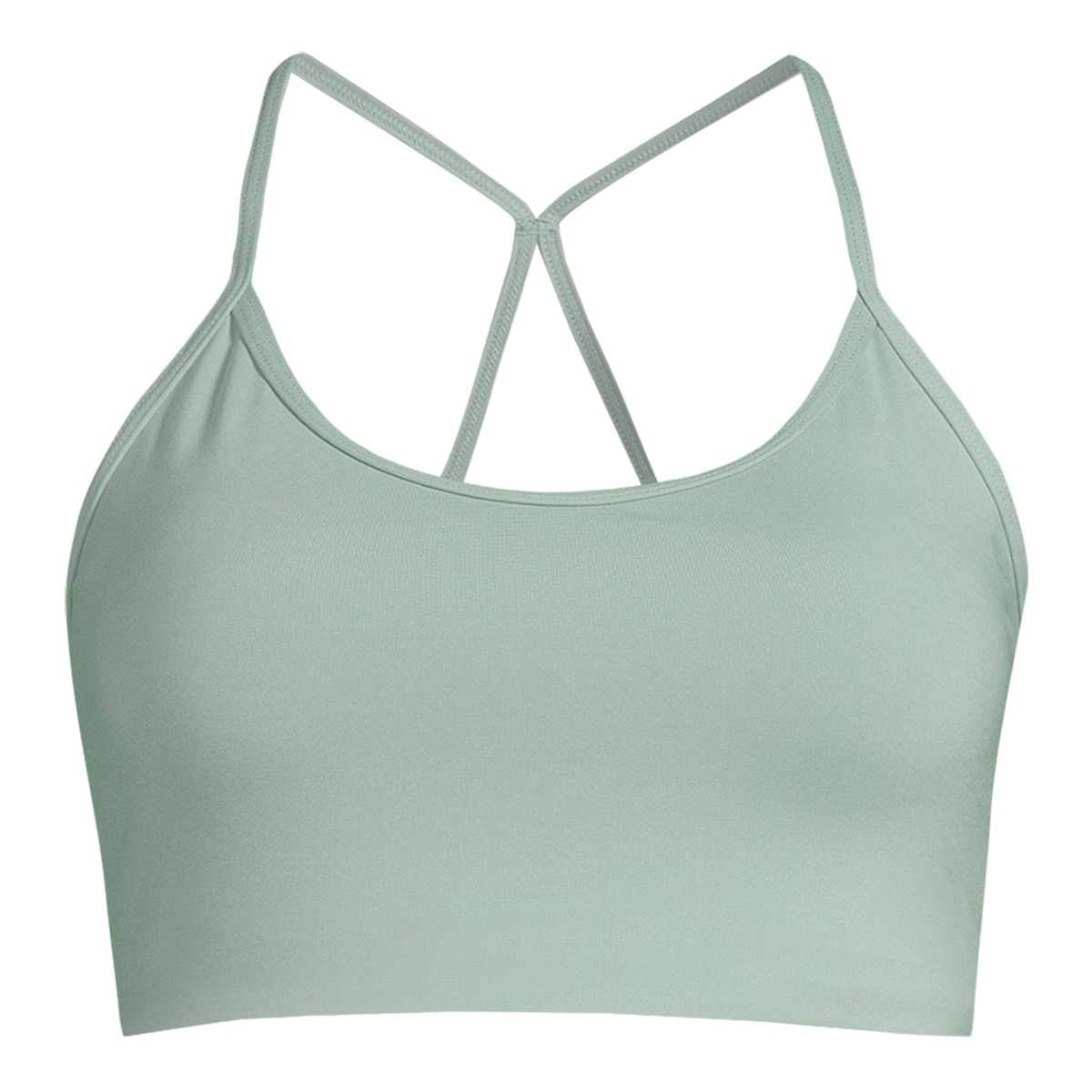 Top Desportivo de Mulher Sleek Strappy Sports Bra Verde-claro-1