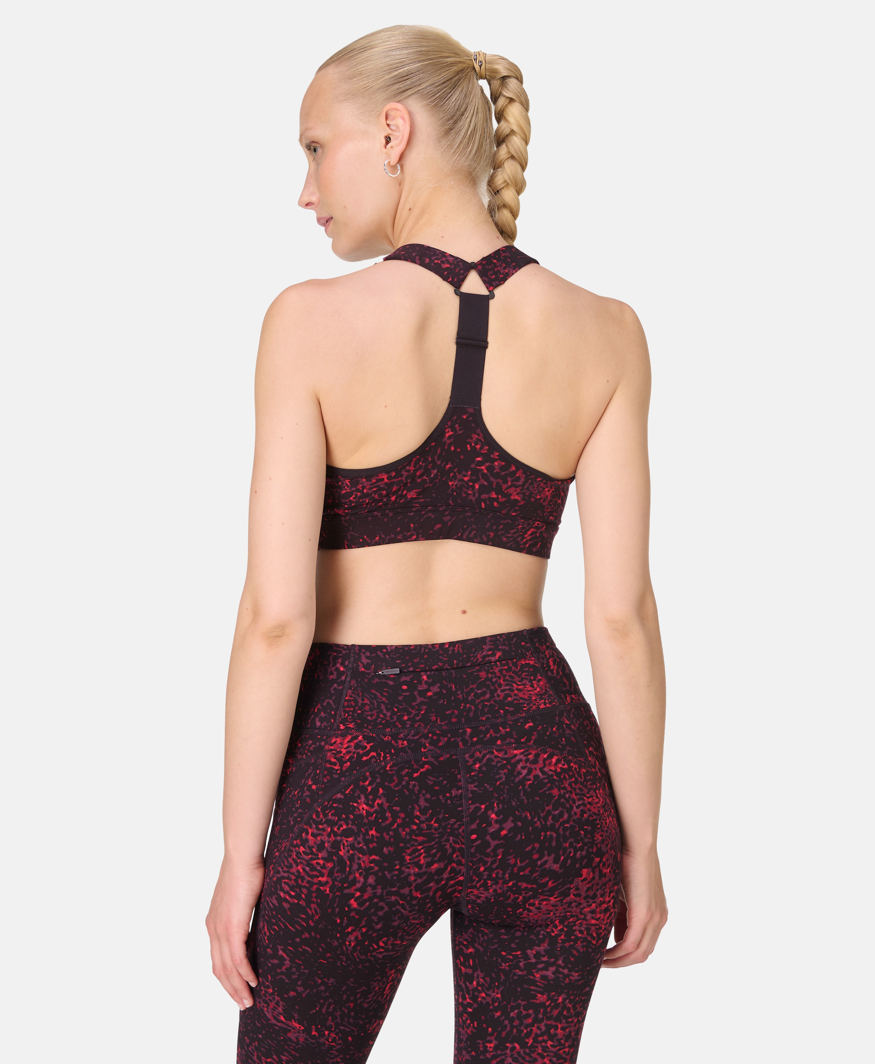Top de Mulher Power Medium Support Sports Bra Vermelho-2