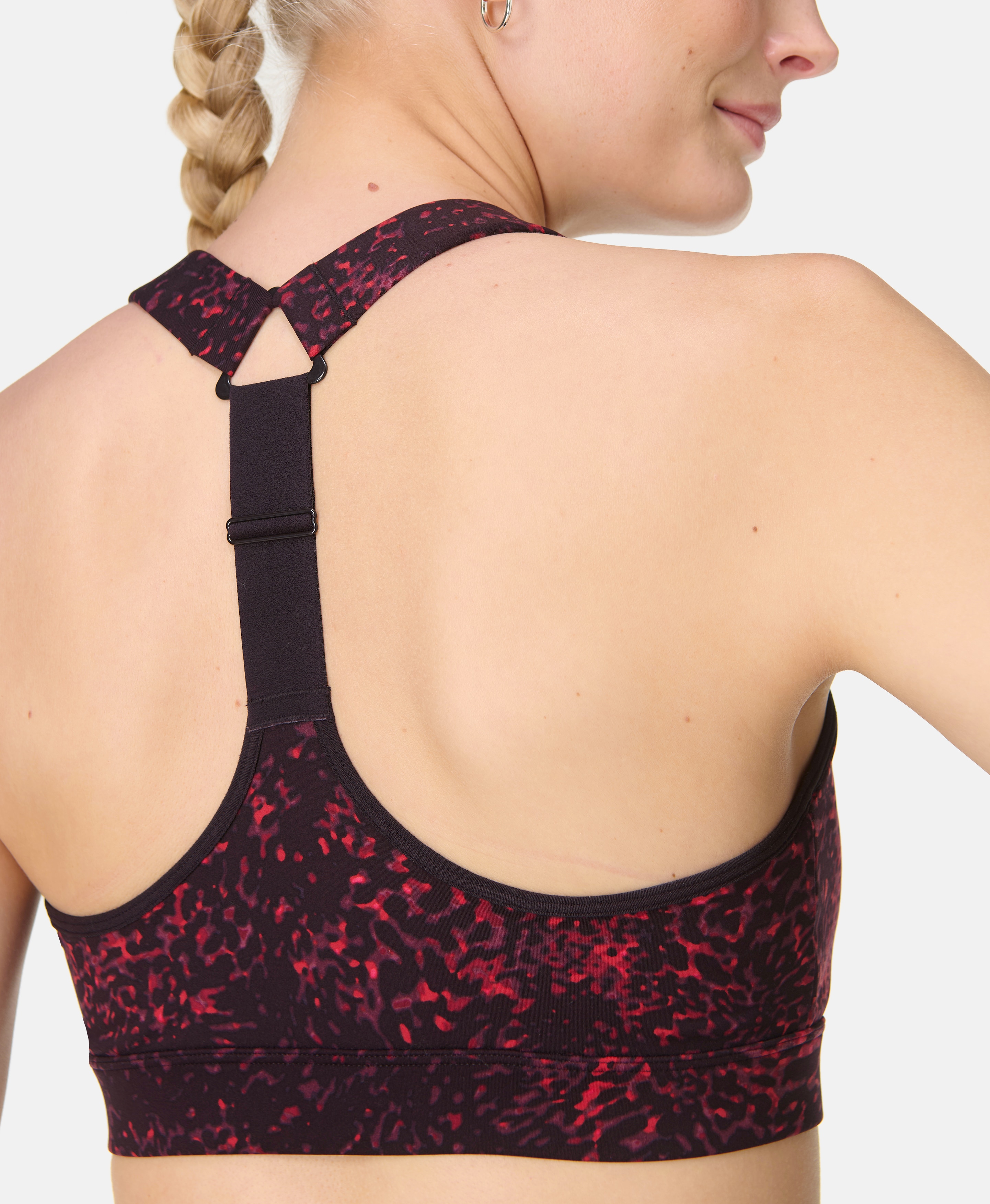 Top de Mulher Power Medium Support Sports Bra Vermelho-3