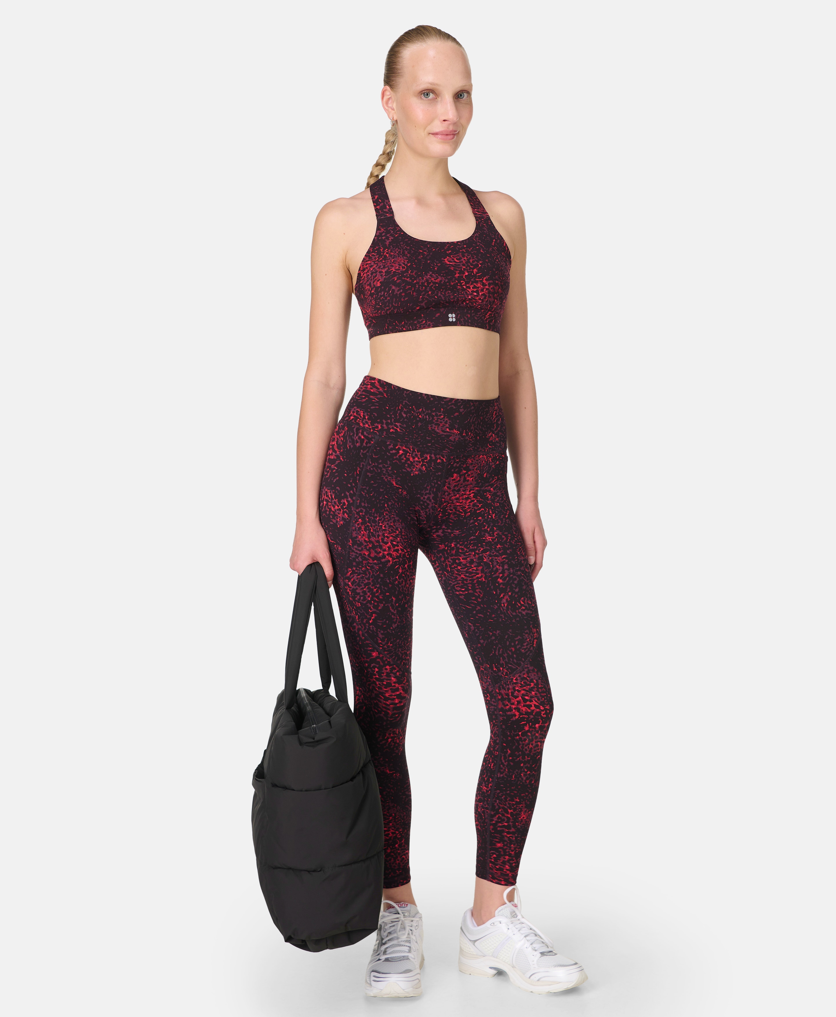 Top de Mulher Power Medium Support Sports Bra Vermelho-5