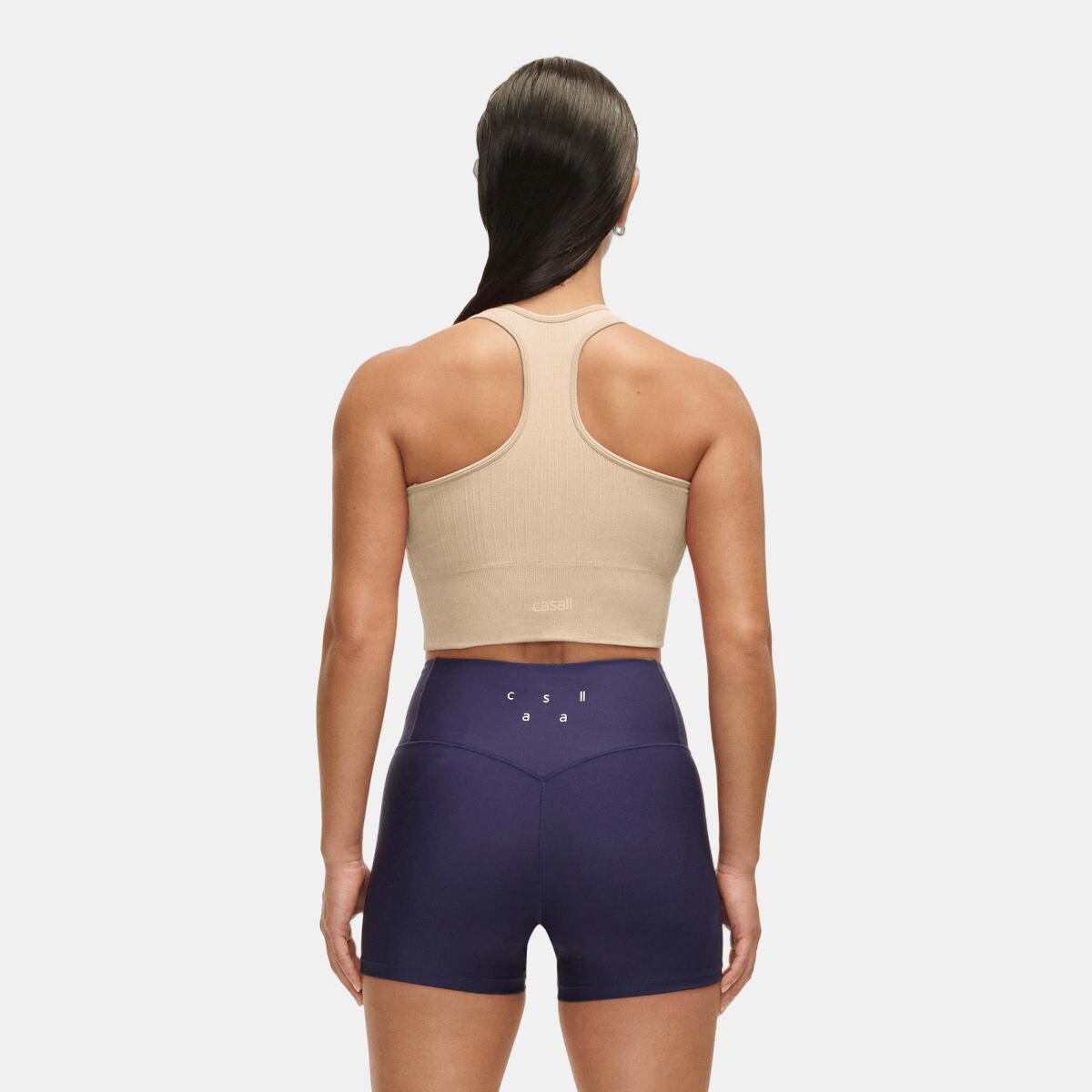 Tops de Mulher Multi Rib Seamless Padded Sports Top Natural-2