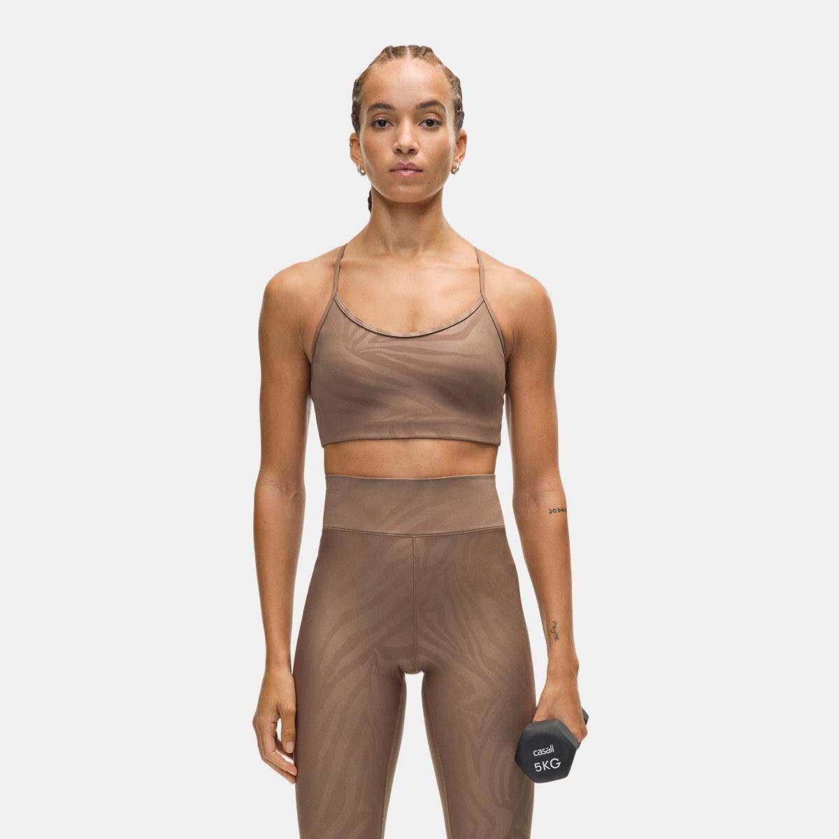 Soutiens de Mulher Sleek Strappy Sports Bra Printed Multicolor-1