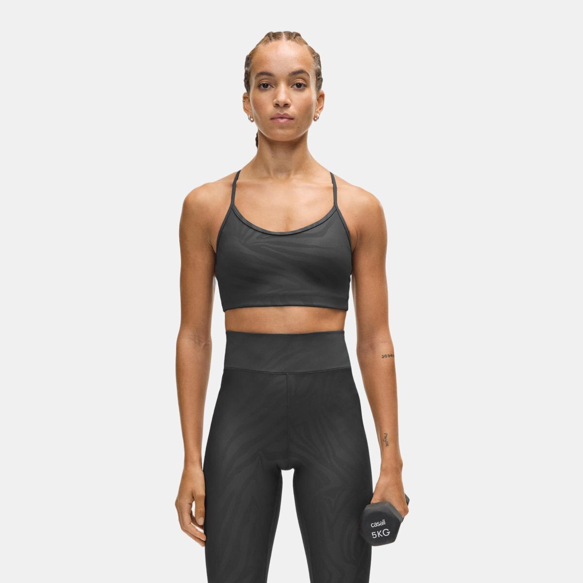 Soutiens de Mulher Sleek Strappy Sports Bra Printed Multicolor-1