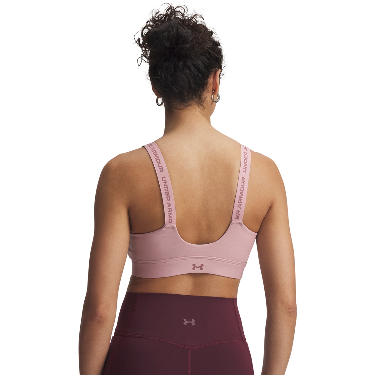 Top de Mulher UA Infinity High Zip 2.0 Bra Rosa-2
