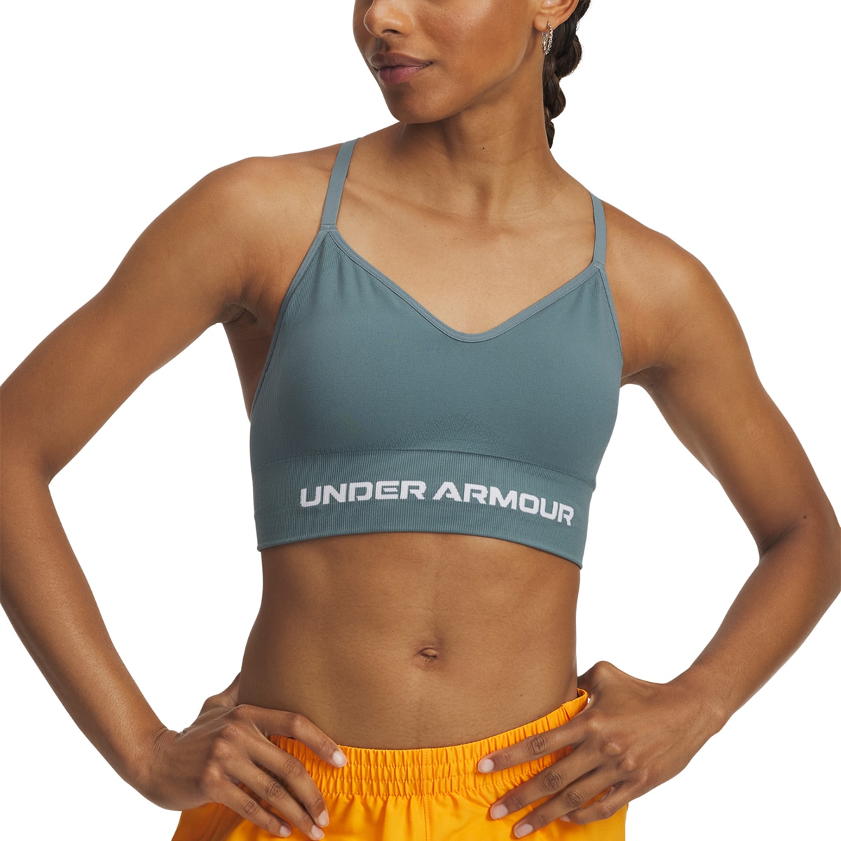 Top de Mulher Vanish Seamless Low Bra Azul-1