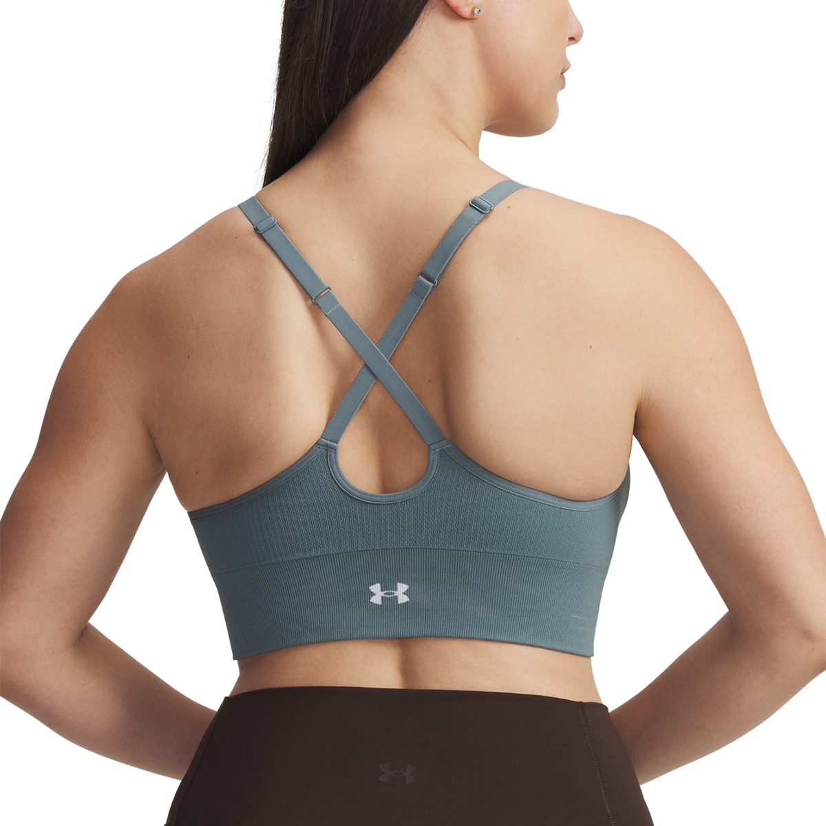 Top de Mulher Vanish Seamless Low Bra Azul-4