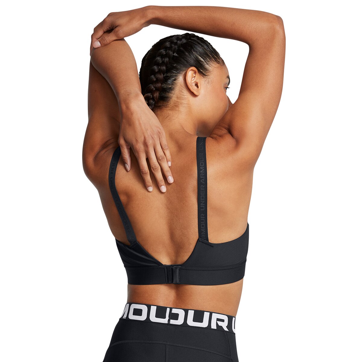 Top de Training de Mulher UA Infinity Mid 2.0 Bra Preto-2