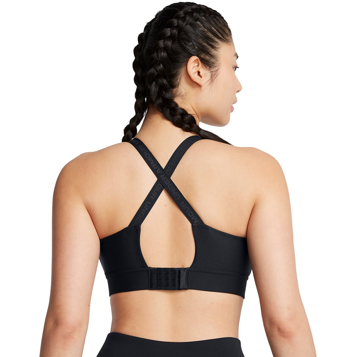 Top de Training de Mulher UA Infinity Mid 2.0 Bra Preto-4