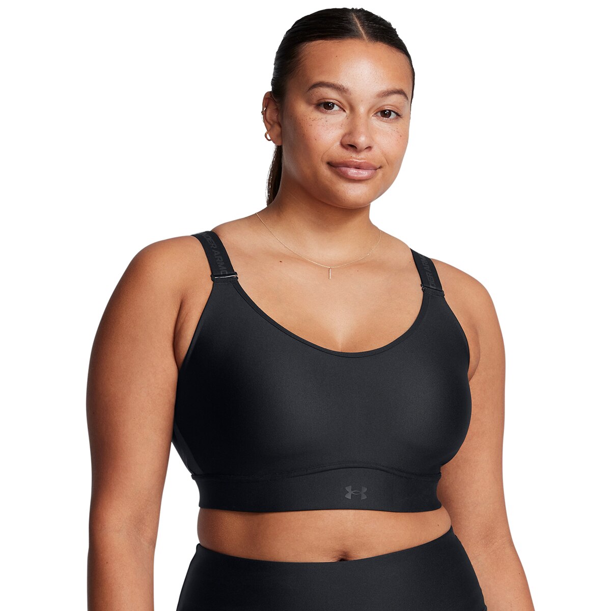 Top de Training de Mulher UA Infinity Mid 2.0 Bra Preto-11